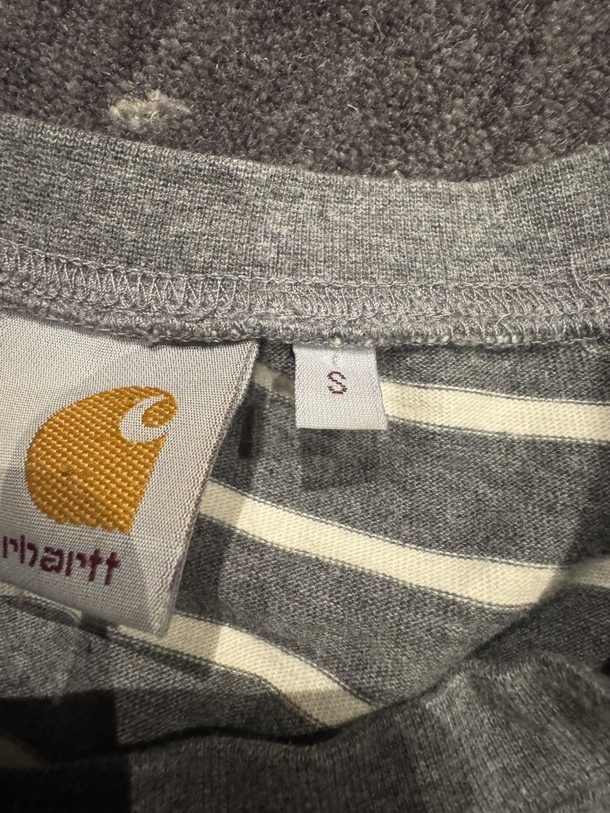 Carhartt CARHARTT Gray and White Striped Lightweight Sweatshirt Size US S / EU 44-46 / 1 - 6 Thumbnail