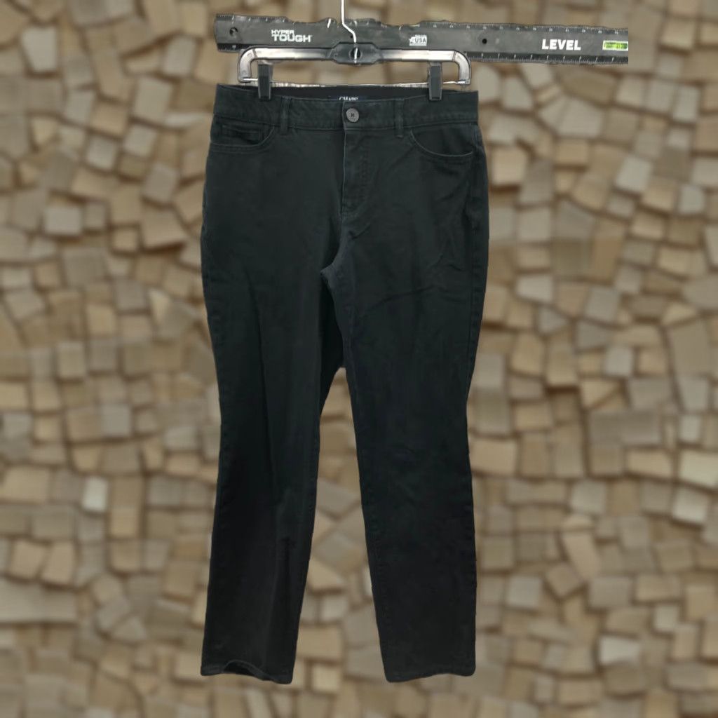 Chaps Chaps Chino Skinny Pants Size 10 Womens Mid Rise Black Casual Chaps Size 32" / US 10 / IT 46 - 1 Thumbnail