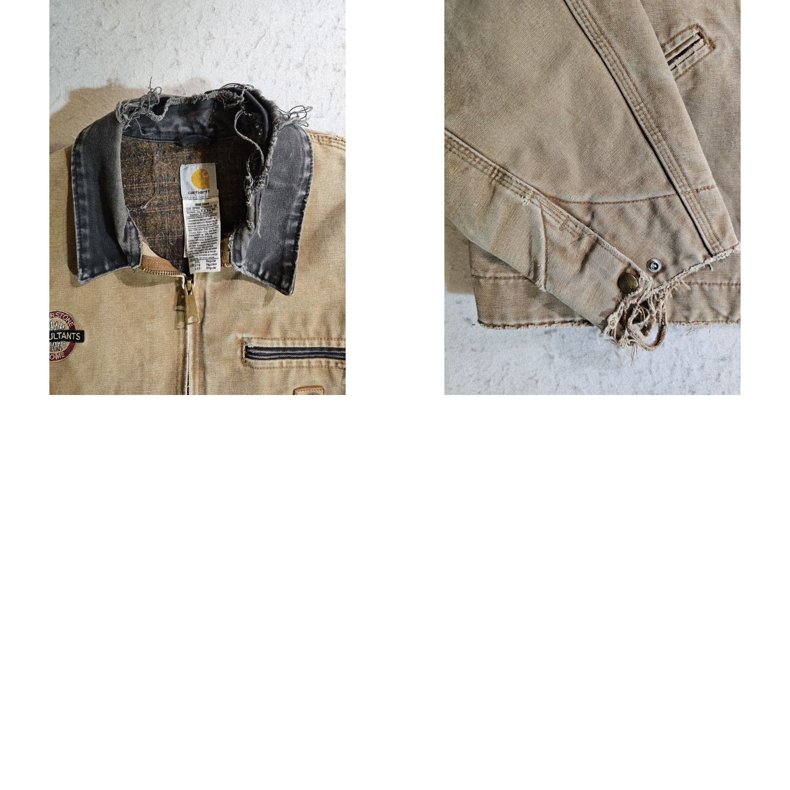 Carhartt VINTAGE Carhartt Jacket Canvas Detroit J97 BRN Distressed Size XXL Brown Women/Men? Size US XXL / EU 58 / 5 - 10 Thumbnail