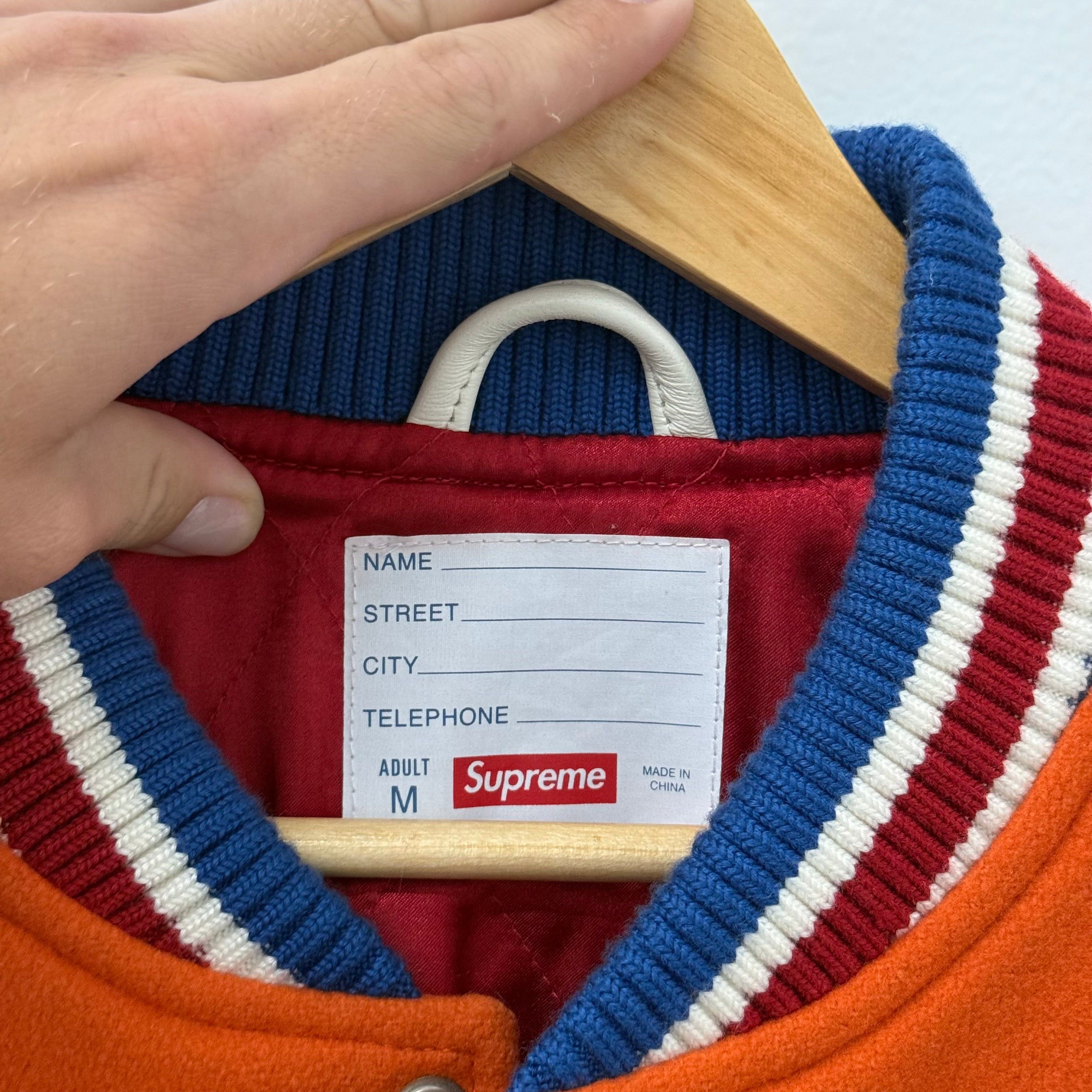 Supreme Supreme Tiger Varsity Jacket Orange - Size M Size US M / EU 48-50 / 2 - 4 Thumbnail