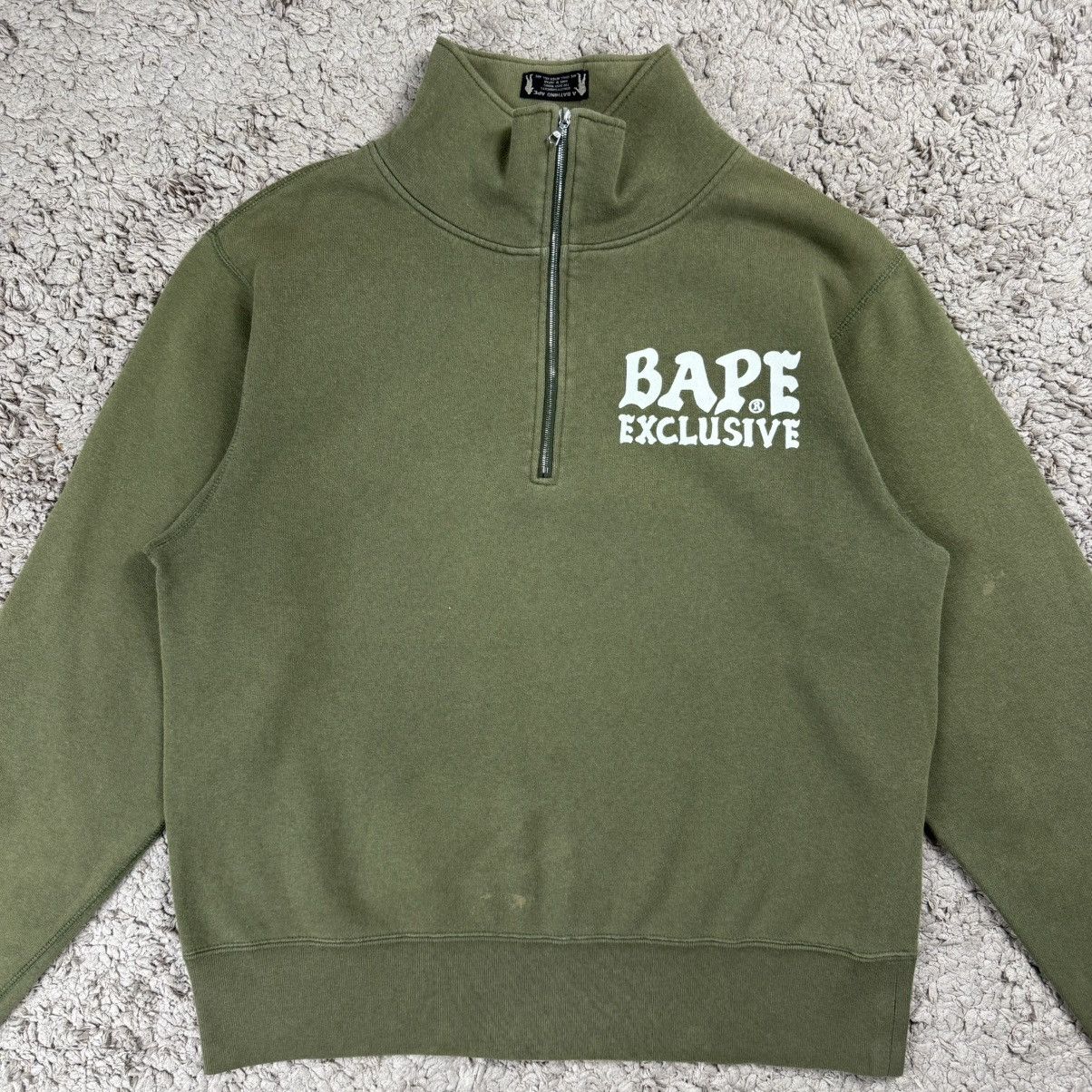 Bape Vintage Bape Exclusive Spellout Half Zipper Sweatshirt Size US S / EU 44-46 / 1 - 5 Thumbnail