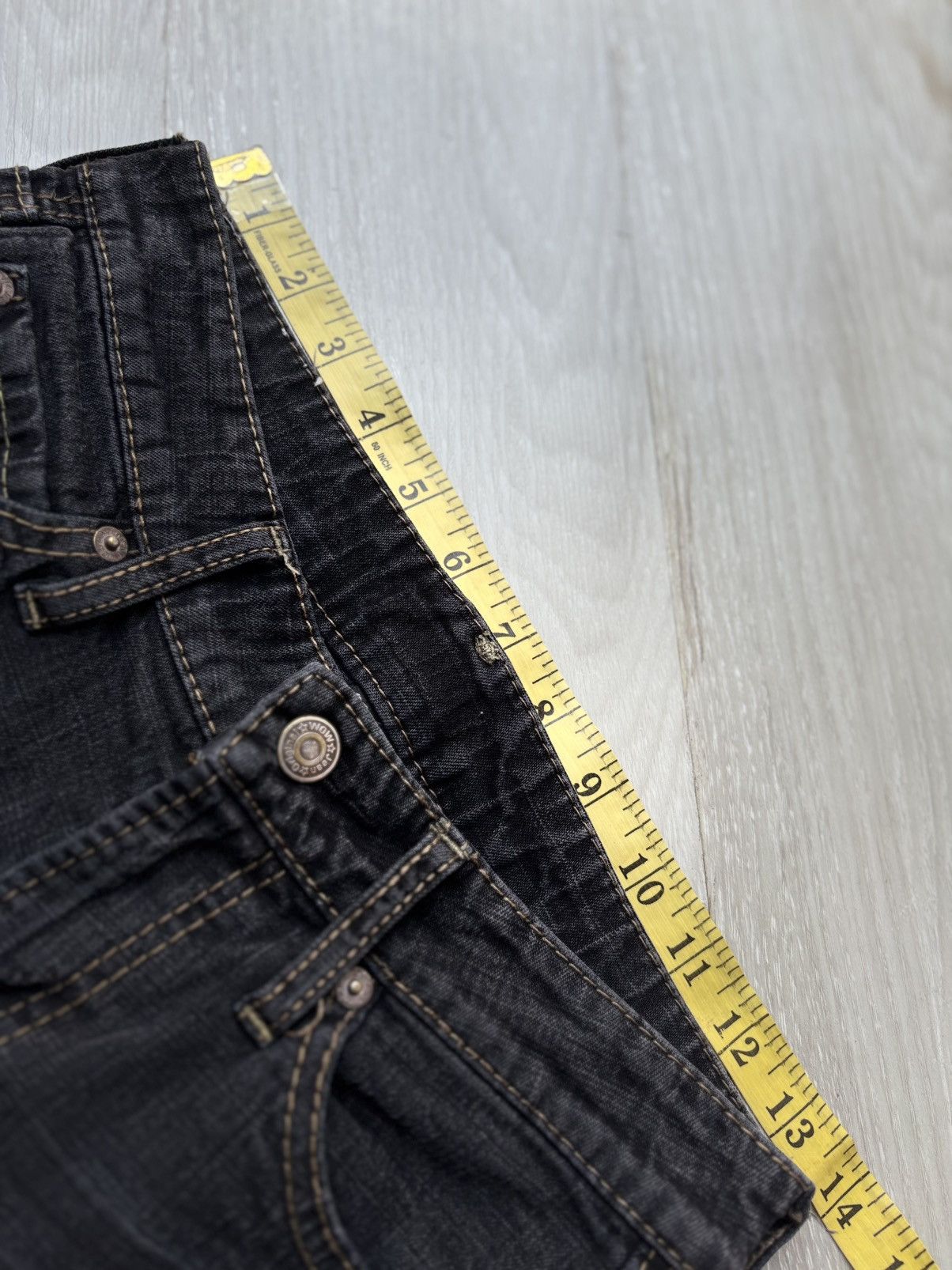 Japanese Brand WOW lace up flare jeans Size US 27 - 7 Thumbnail