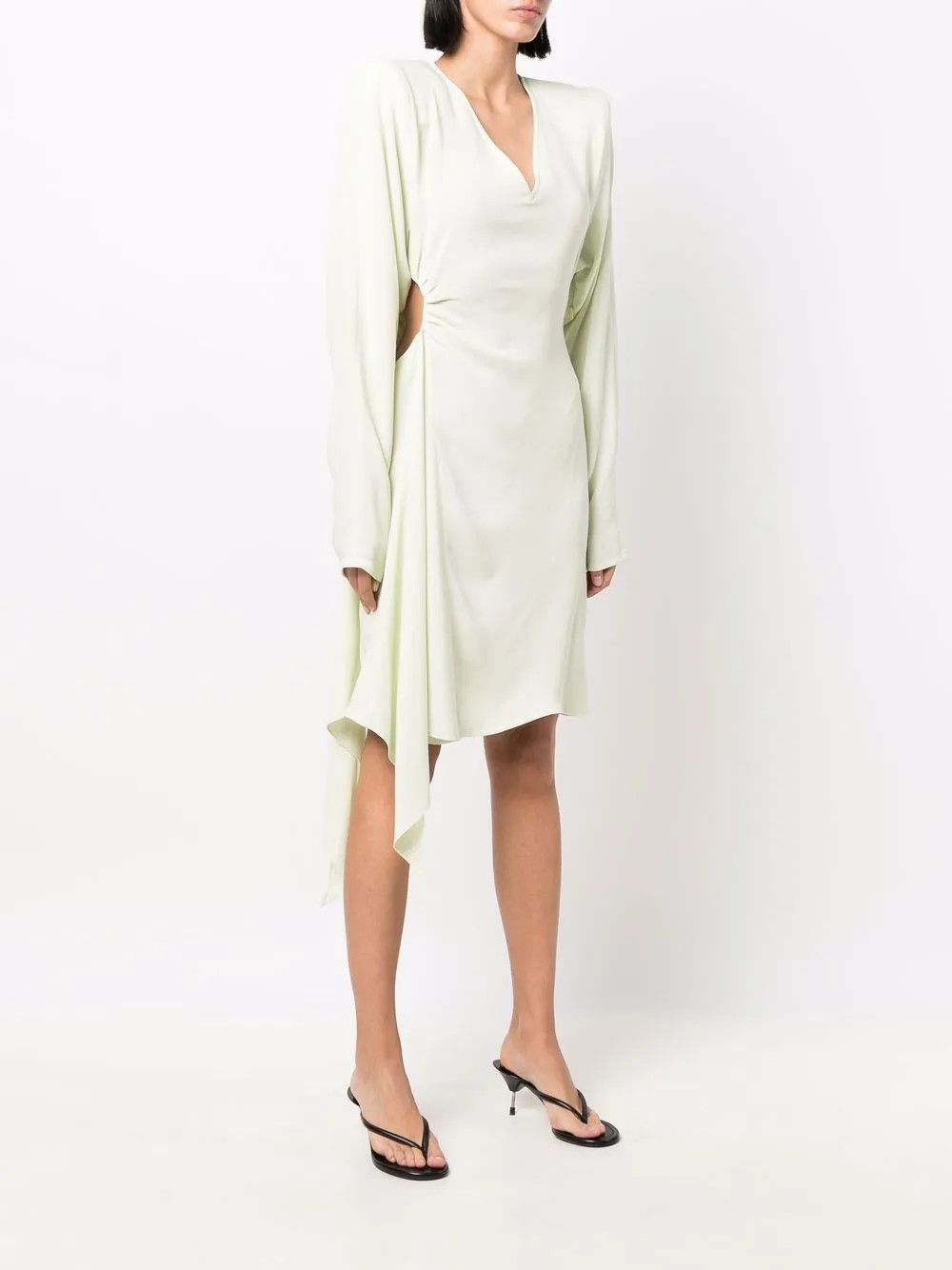 Off-White o1y1125 Mini Dress in Light Green Size M / US 6-8 / IT 42-44 - 3 Thumbnail