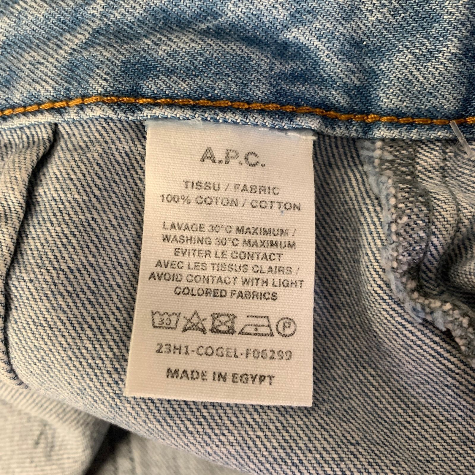 Other APC Size 2 Blue Denim Cotton Midi Skirt Size 26" / US 2 / IT 38 - 5 Thumbnail