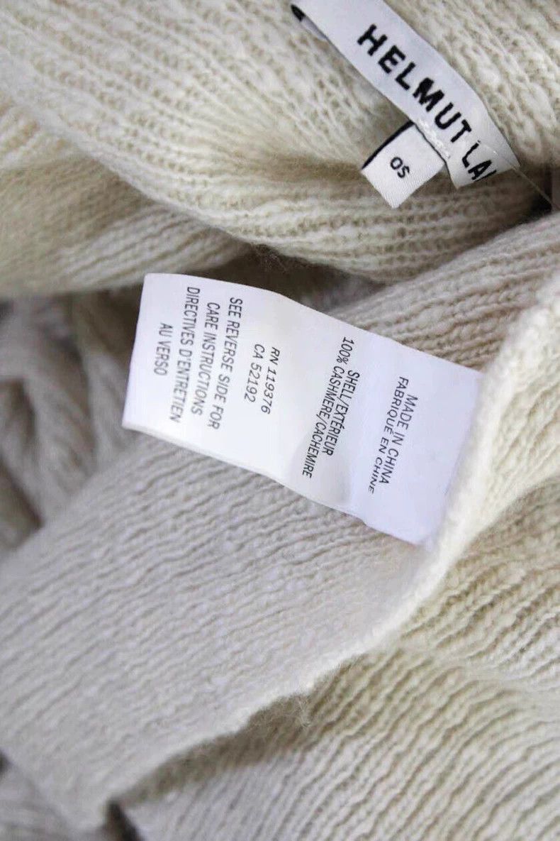 Helmut Lang Helmut Lang size 0SIvory pure cashmere V-neck pullover swea Size ONE SIZE - 5 Thumbnail