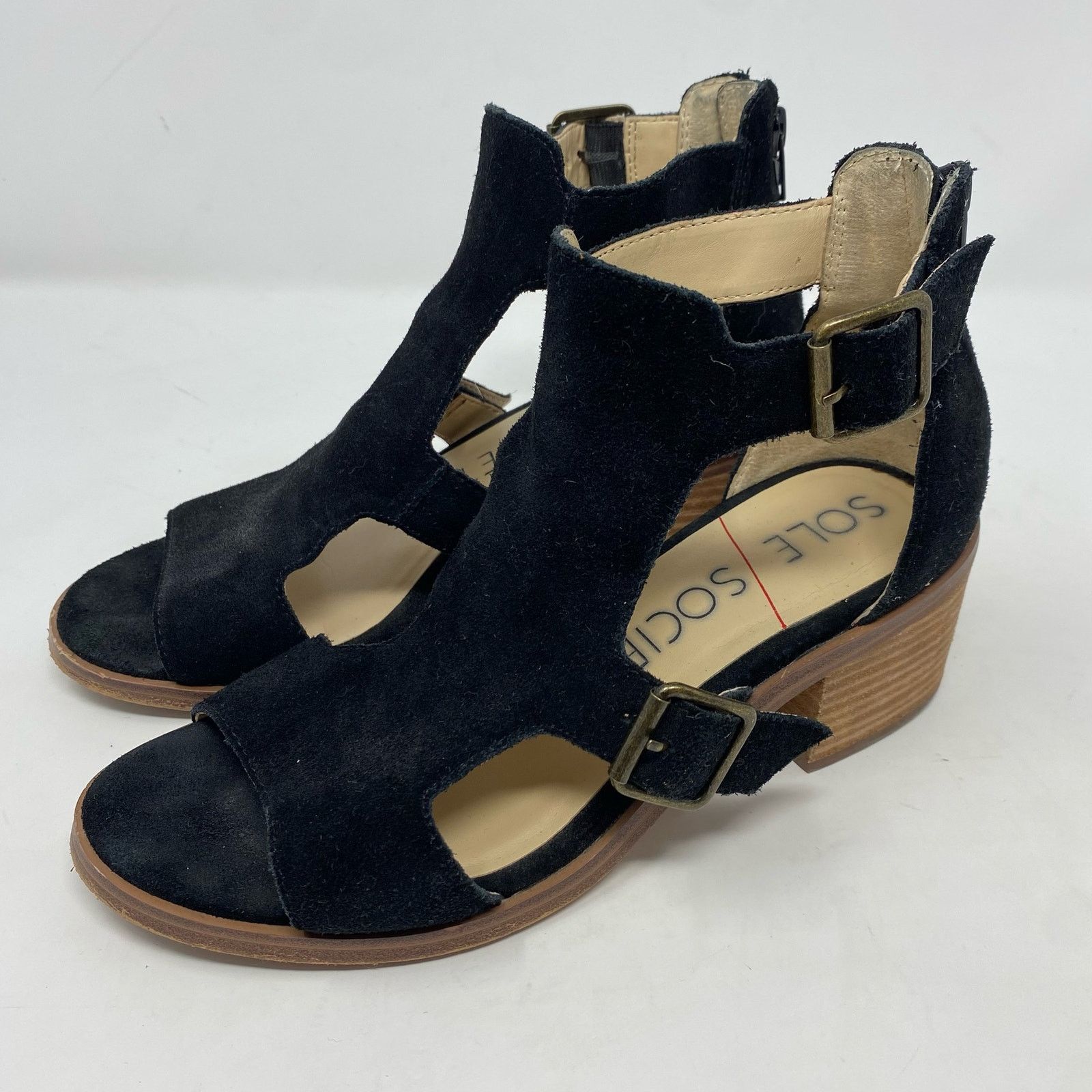 Other Sole Society Black So-Tonni Heels Sandals Shoes Womens 7 Size US 7 / IT 37 - 1 Thumbnail