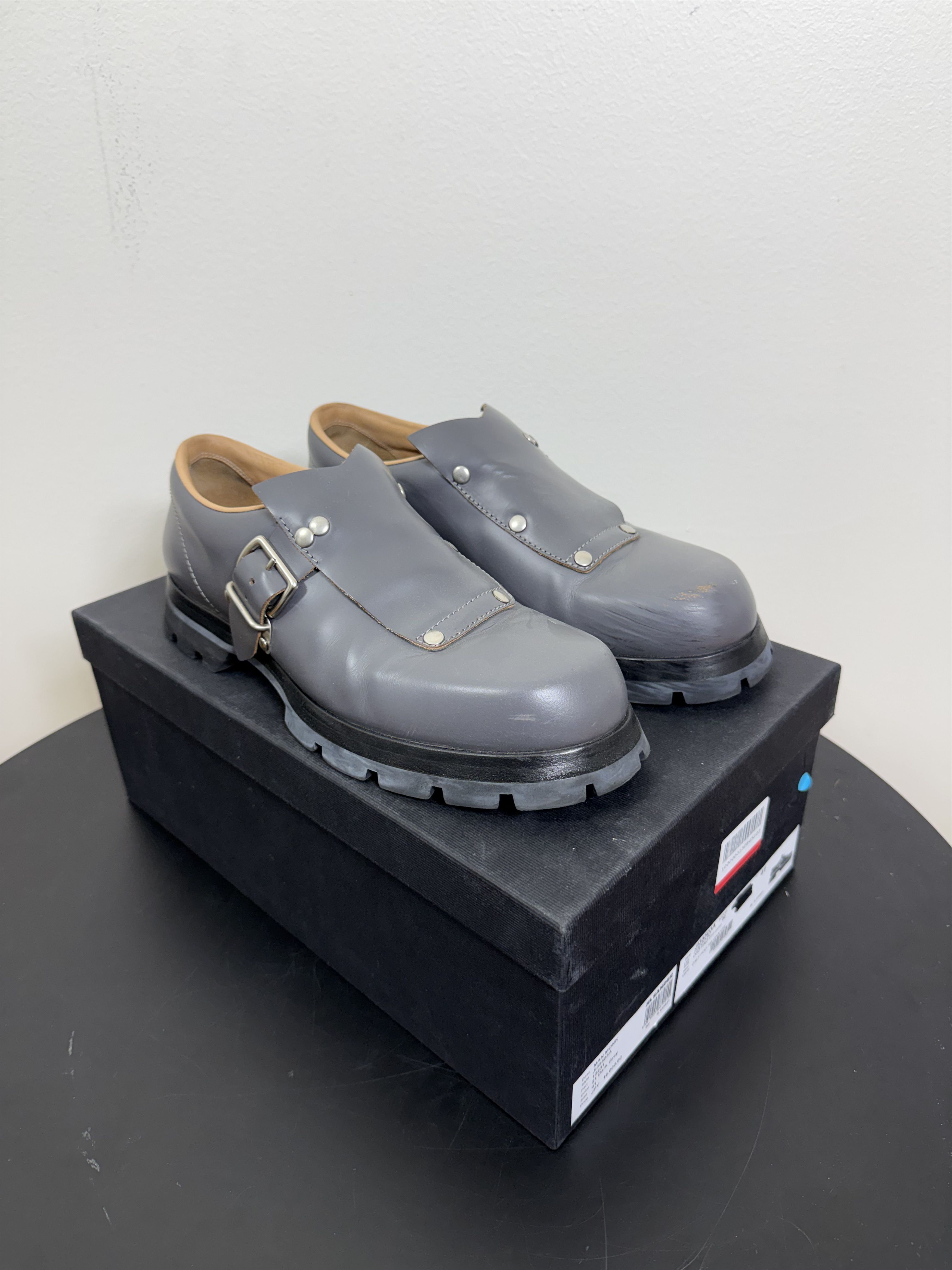 Jil Sander Dark Gray Calf Leather Monk Strap Derby Size US 8 / EU 41 - 1 Thumbnail