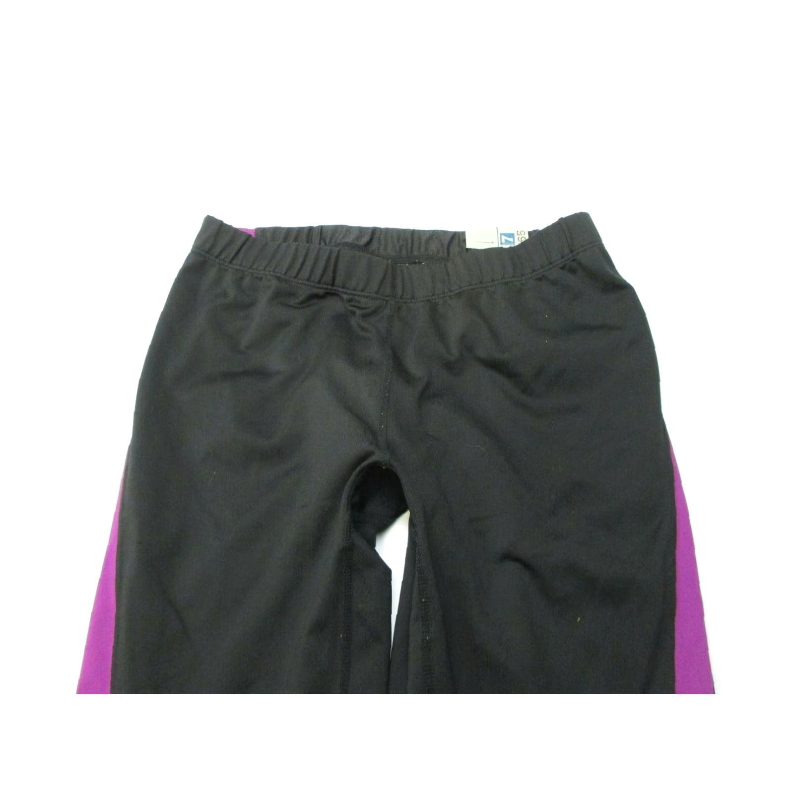 Vintage ROADRUNNER Capri Pants Women's Size S Active Running Workout Black/Purple Fitted Size 28" / US 6 / IT 42 - 2 Thumbnail
