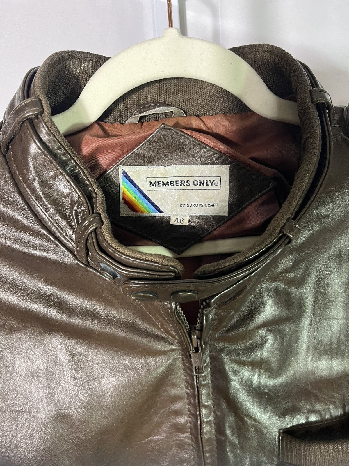 Members Only MEMBERS ONLY Vintage Brown Leather Jacket Size US S / EU 44-46 / 1 - 3 Thumbnail