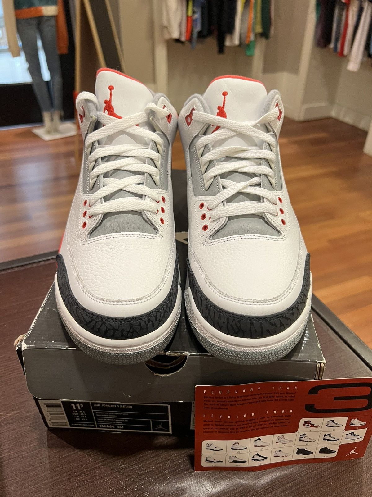 Jordan Brand Jordan 3 retro ‘fire red’ 2007 Size US 11.5 / EU 44-45 - 3 Thumbnail