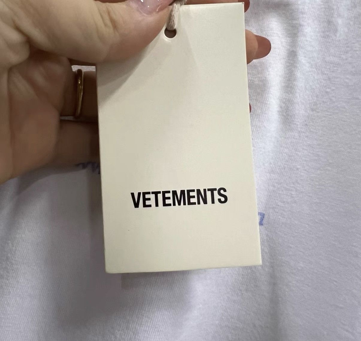 Vetements Vetements White Mini Logo Multi-Layer Short Sleeve J41 Size US S / EU 44-46 / 1 - 3 Thumbnail