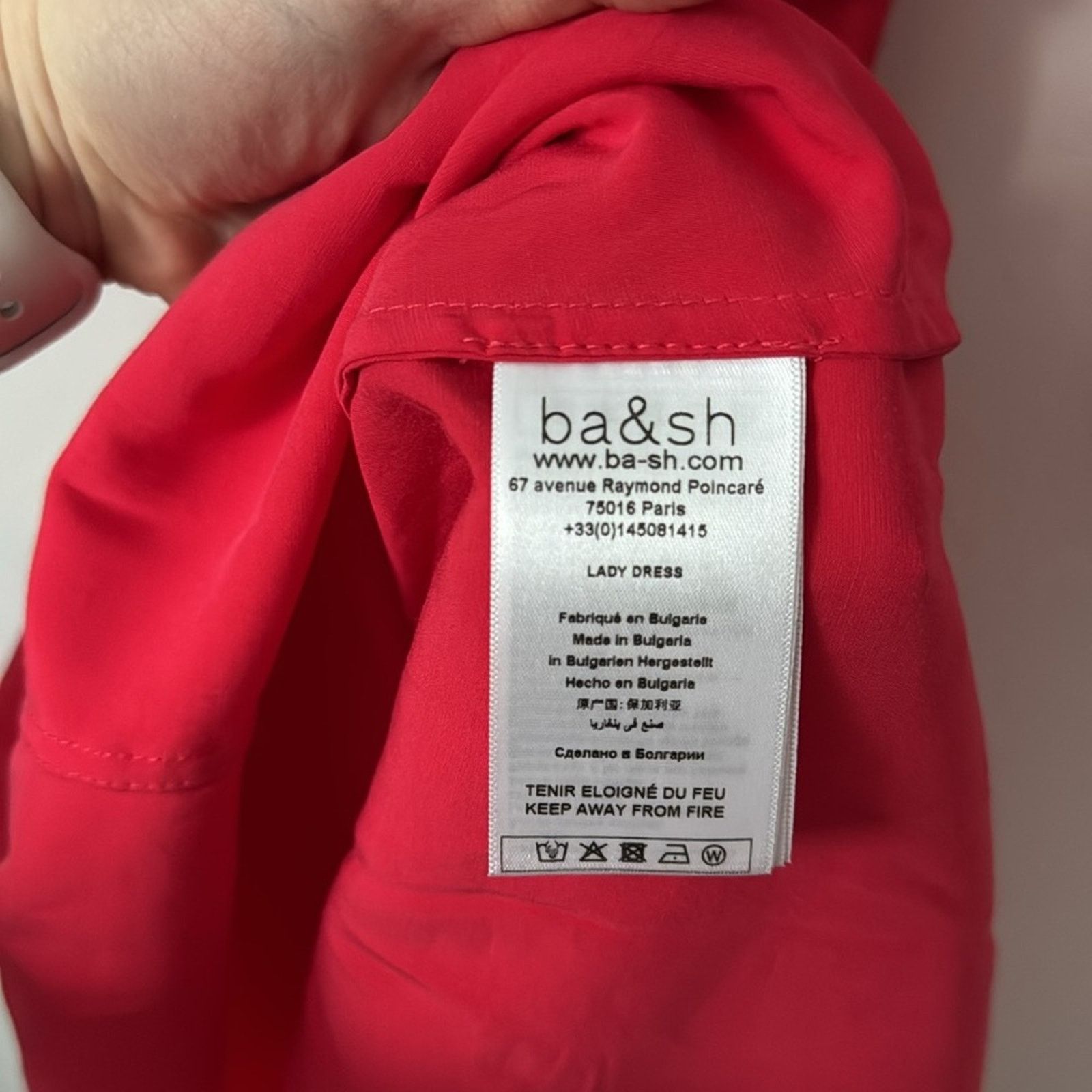 ba&sh BA&SH 0 Red A-Line Midi Dress Size XS / US 0-2 / IT 36-38 - 6 Thumbnail