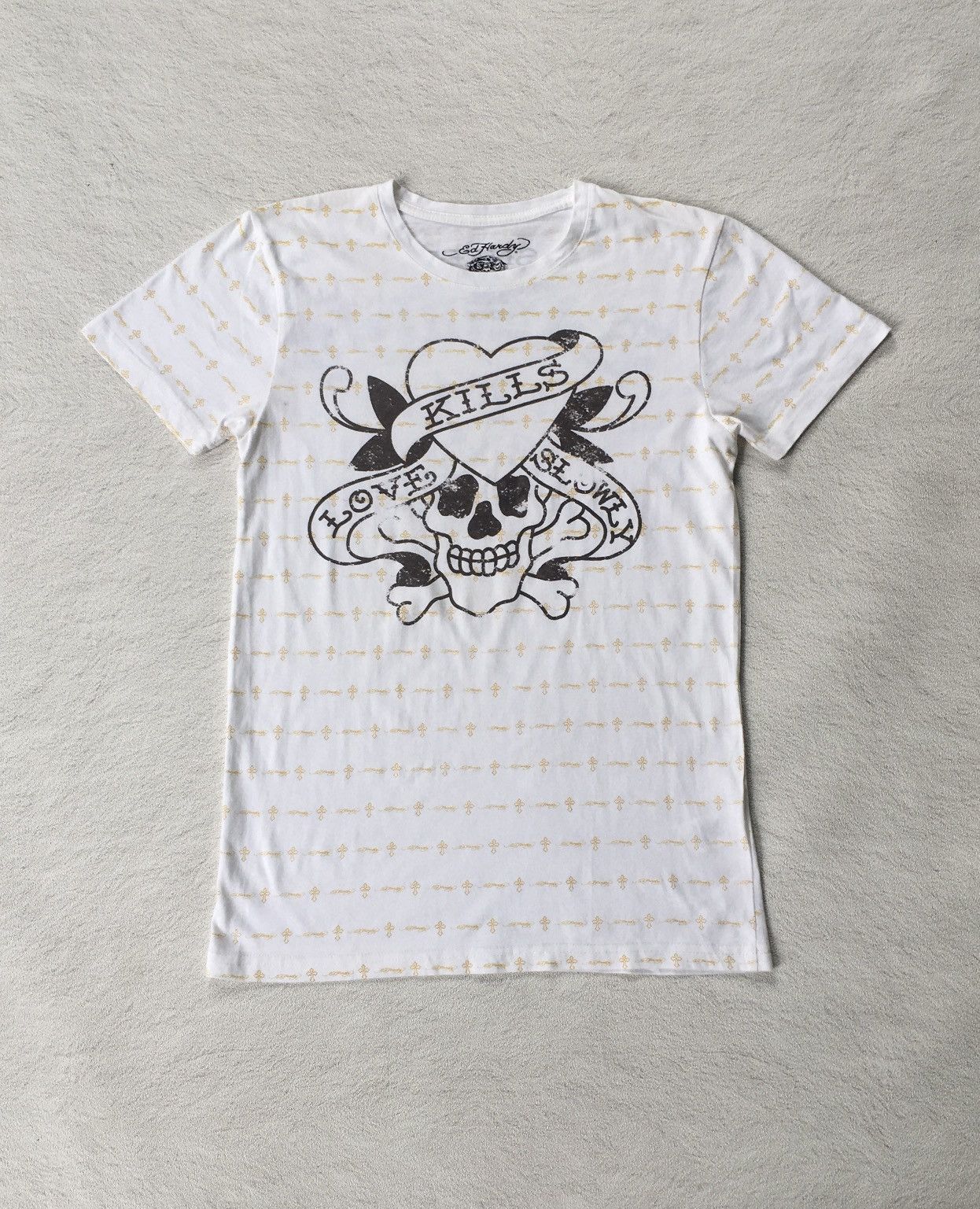 Ed Hardy 2000s Ed Hardy Skull Cross Printing Tshirt Size M / US 6-8 / IT 42-44 - 1 Thumbnail