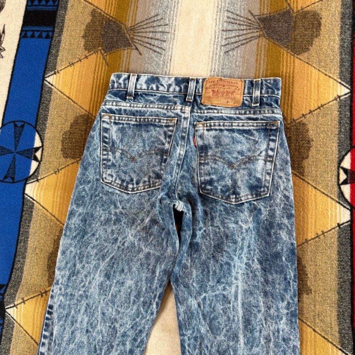 Levi's VINTAGE Levi’s 90s Acid Wash Denim Jeans 26x30 Made In USA 506-0209 Men Regular Straight Jeans Blue 80s 90s Size US 26 / EU 42 - 7 Thumbnail