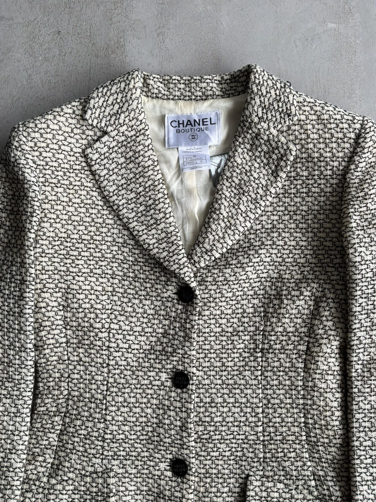 Chanel S/S 1998 - Chanel - Beige Tweed Jacket Size XS / US 0-2 / IT 36-38 - 2 Thumbnail