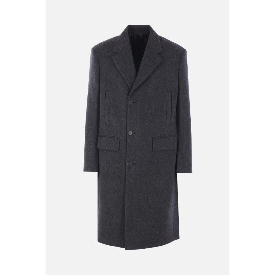 Prada PRADA Gray Wool Single Breasted Coat New & Authentic (Men's Size US M / EU 48-50 / 2 - 1 Thumbnail