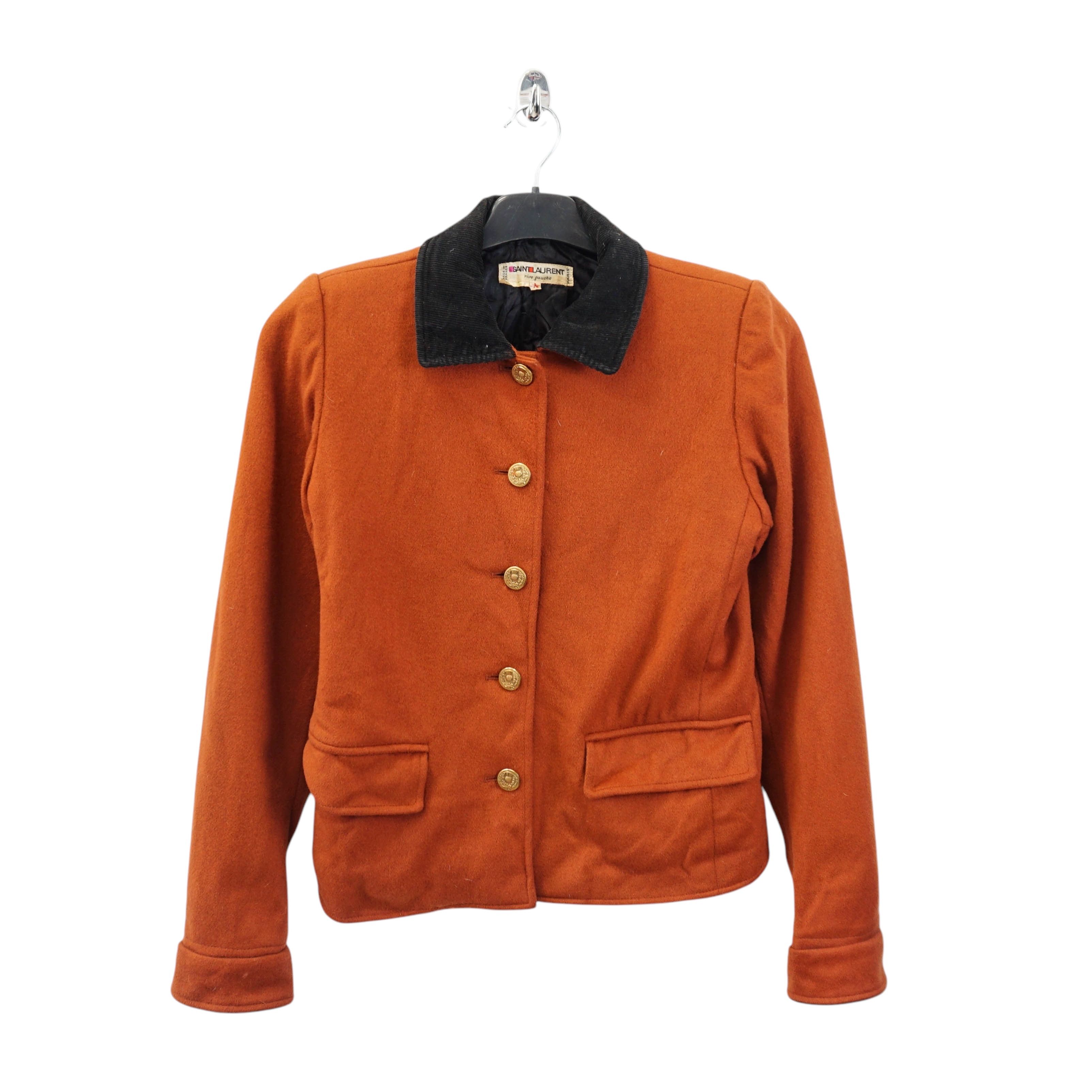 Saint Laurent Paris × Vintage Late 70's/Early 80's Saint Laurent Paris Wool Blazer Size XS / US 0-2 / IT 36-38 - 1 Thumbnail