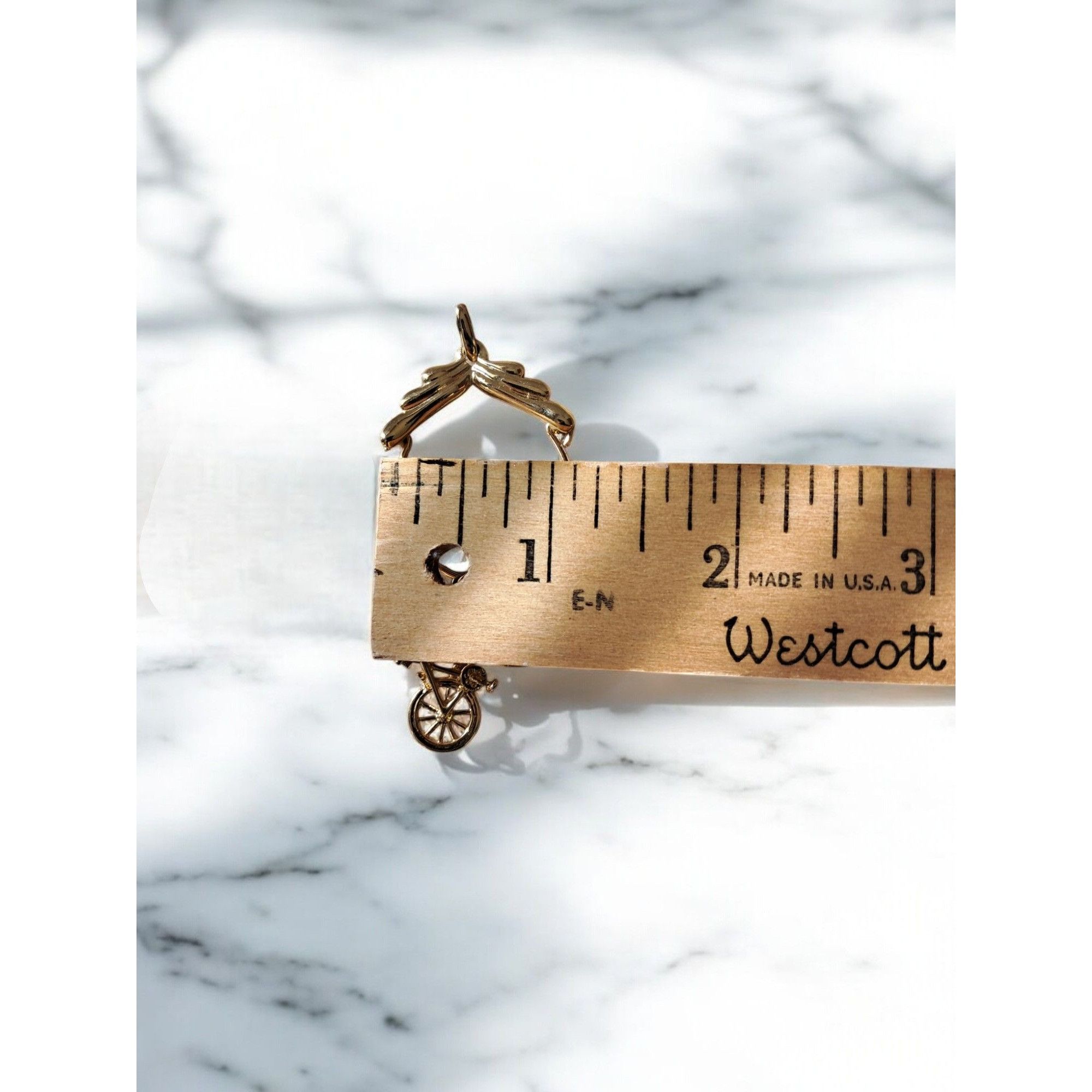 Other Minature Gold Tone Bicycle Charm Pendant with Gold Tone Scar Size ONE SIZE - 3 Thumbnail