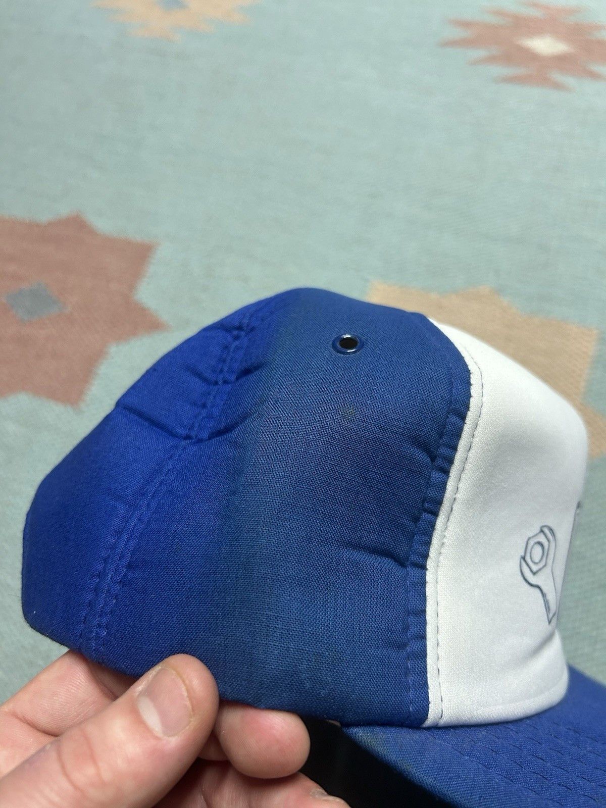 Vintage Vtg SnapBack hat Libra Associates Lebanon Oregon blue white Size ONE SIZE - 8 Thumbnail