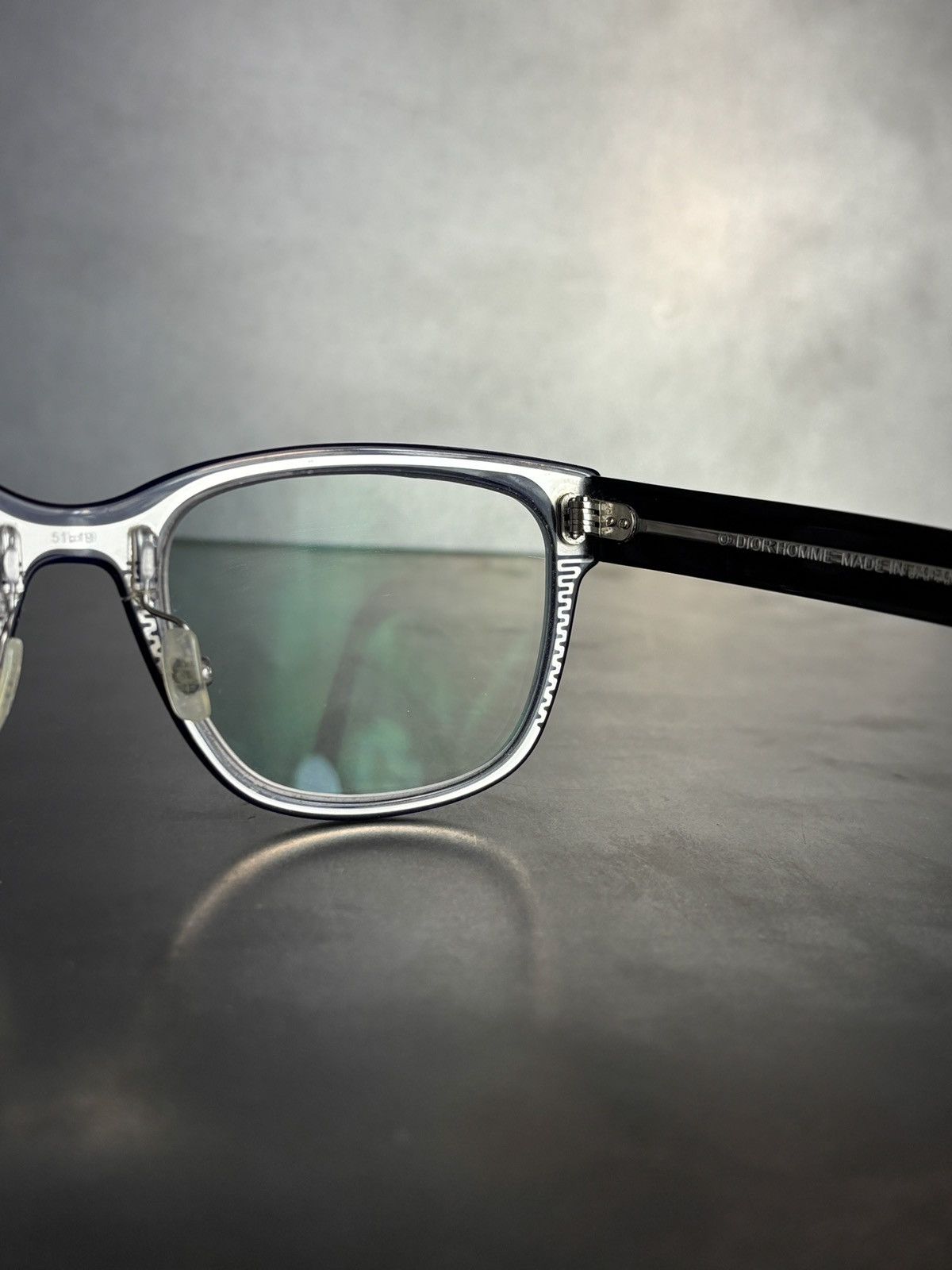 Christian Dior Monsieur × Dior Dior Homme Black Tie 2.0C Eyeglasses Dark Blue Made in Japan Size ONE SIZE - 2 Thumbnail