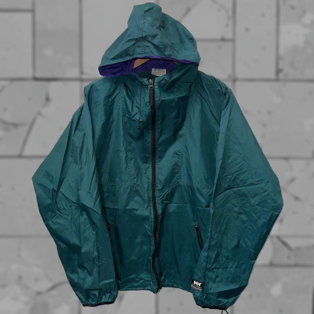 Helly Hansen Helly Hansen Mens Green Nylon Windbreaker Full Zip Jacket Medium Size US M / EU 48-50 / 2 - 1 Thumbnail