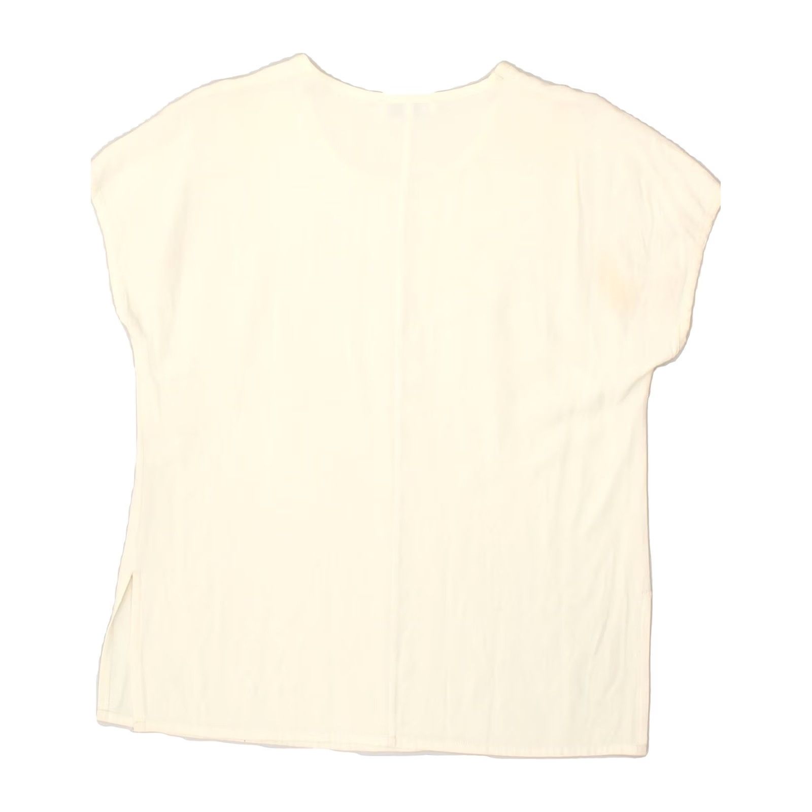 Krizia VINTAGE KRIZIA Womens Blouse Top UK 14 Medium Beige Viscose ED14 Size M / US 6-8 / IT 42-44 - 2 Thumbnail