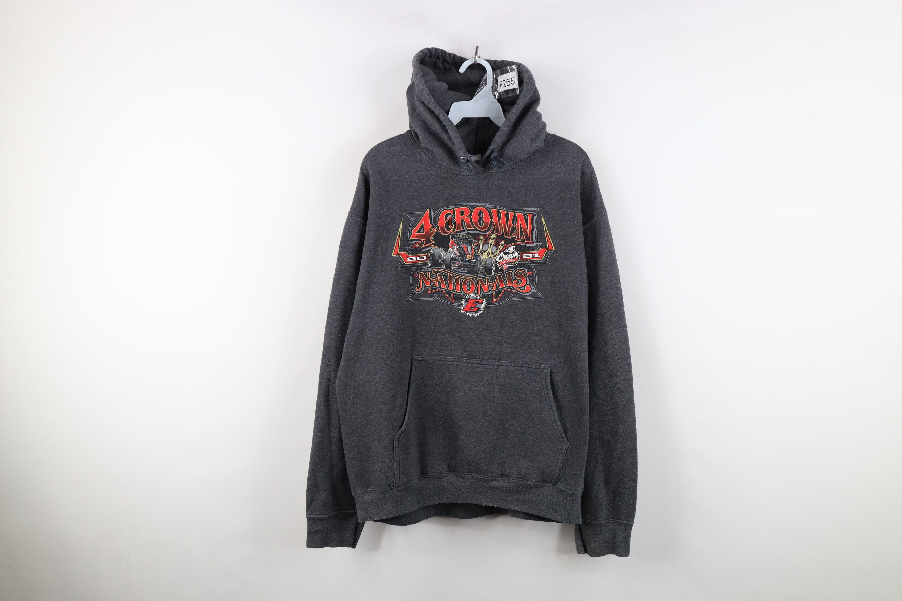 Vintage Streetwear 2021 Crown Nationals Eldora Speedway Hoodie Gray Size US L / EU 52-54 / 3 - 1 Thumbnail