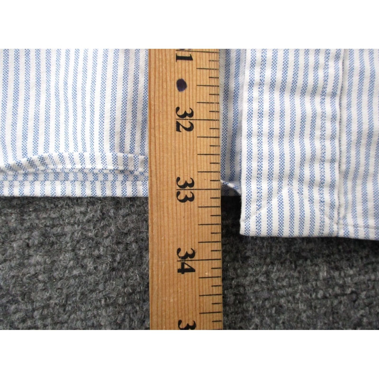 Polo Ralph Lauren Polo Ralph Lauren Polo Shirt Mens 3XLT White Blue Striped Golf Business Dress Preppy Polo Shirt Men 3XLT White Blue Striped Rainbow Theme) Size 48R - 4 Thumbnail