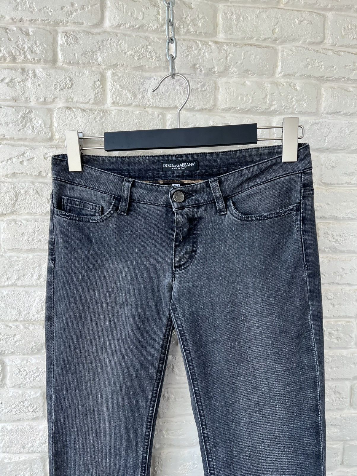 Dolce & Gabbana Dolce&Gabbana Black Logo Denim Slim Jeans Size 26" / US 2 / IT 38 - 3 Thumbnail