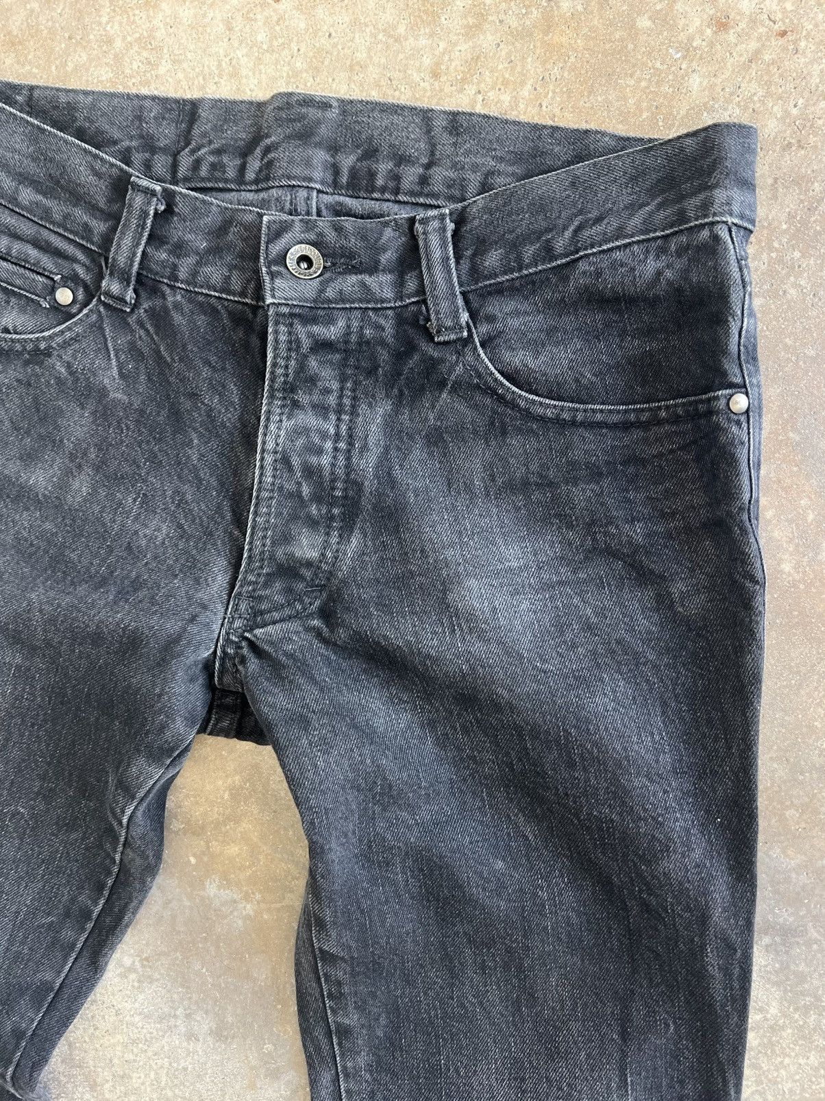 5351 POUR LES HOMMES Y2K 5351 Pour Les Homme Flare Python Black Denim Size US 33 - 6 Thumbnail