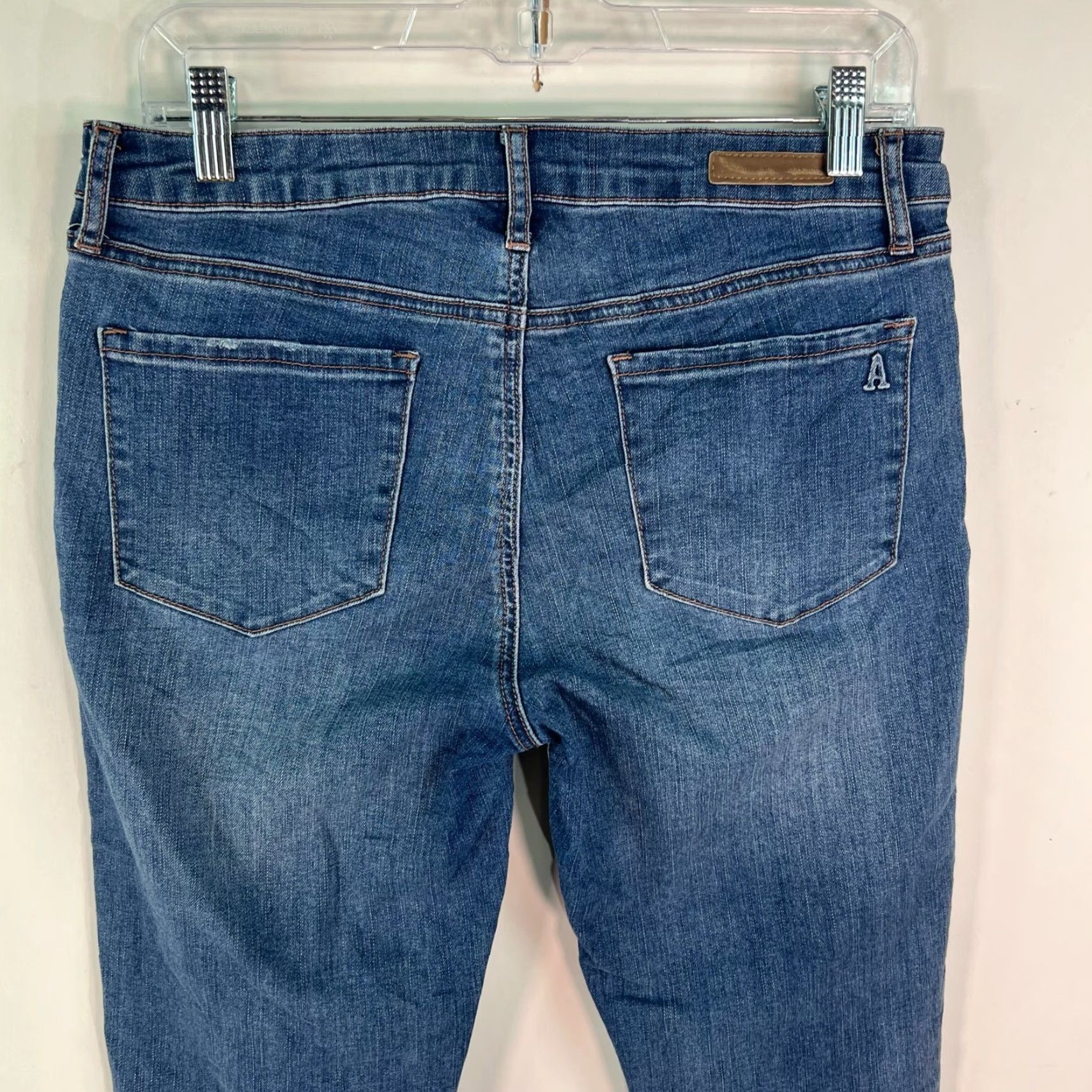 Vintage Articles Of Society Women's Distressed Skinny Jeans Size 30 Blue Stone Wash 28" Inseam Regular Fit Size 30" / US 8 / IT 44 - 6 Thumbnail