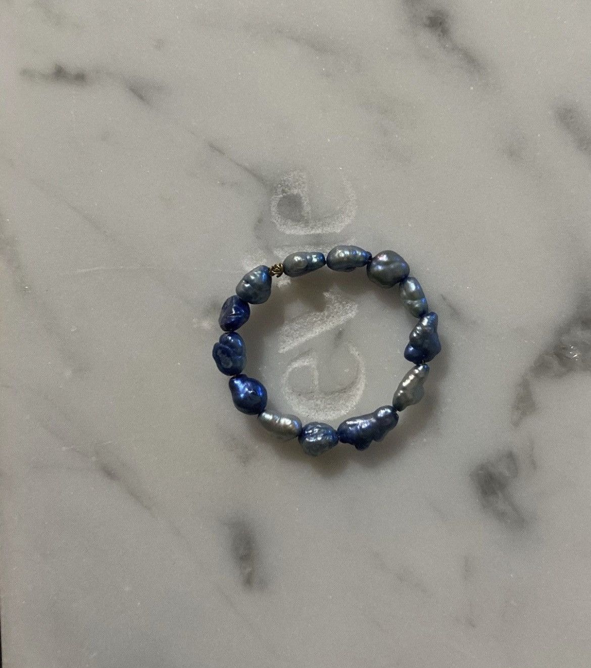 Other Blue freshwater pearl beaded ring Size ONE SIZE - 1 Thumbnail