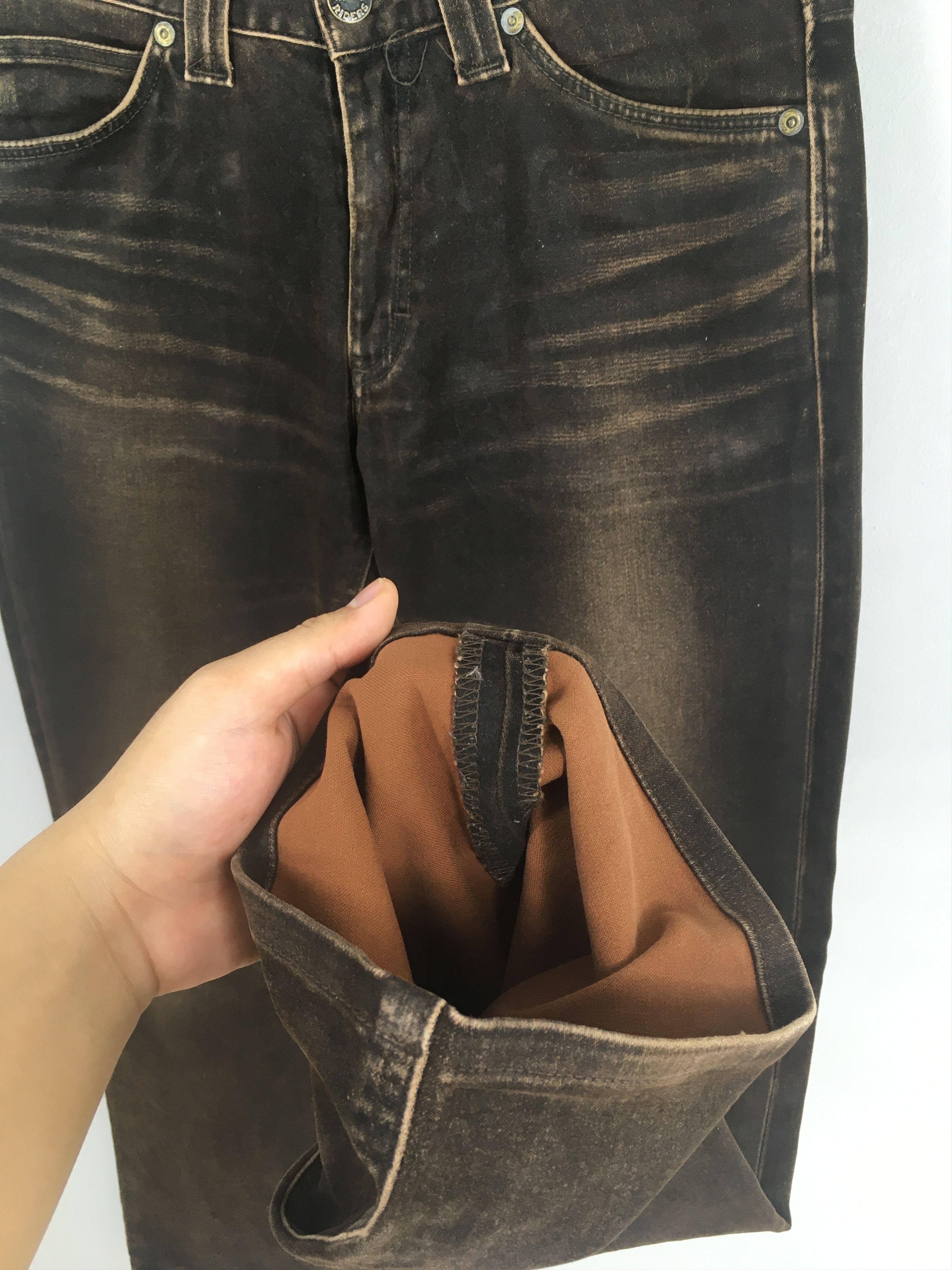 Lee Size 30x29 Vintage Lee Cowboy Wax Brown Flared Jeans S681 Size US 30 / EU 46 - 4 Thumbnail