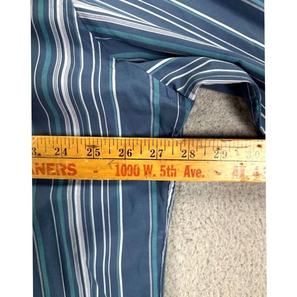 Eddie Bauer Eddie Bauer Shirt Mens 2XL Blue Barcode Stripe Button-Up Long Sleeve Pockets Size US XXL / EU 58 / 5 - 7 Thumbnail