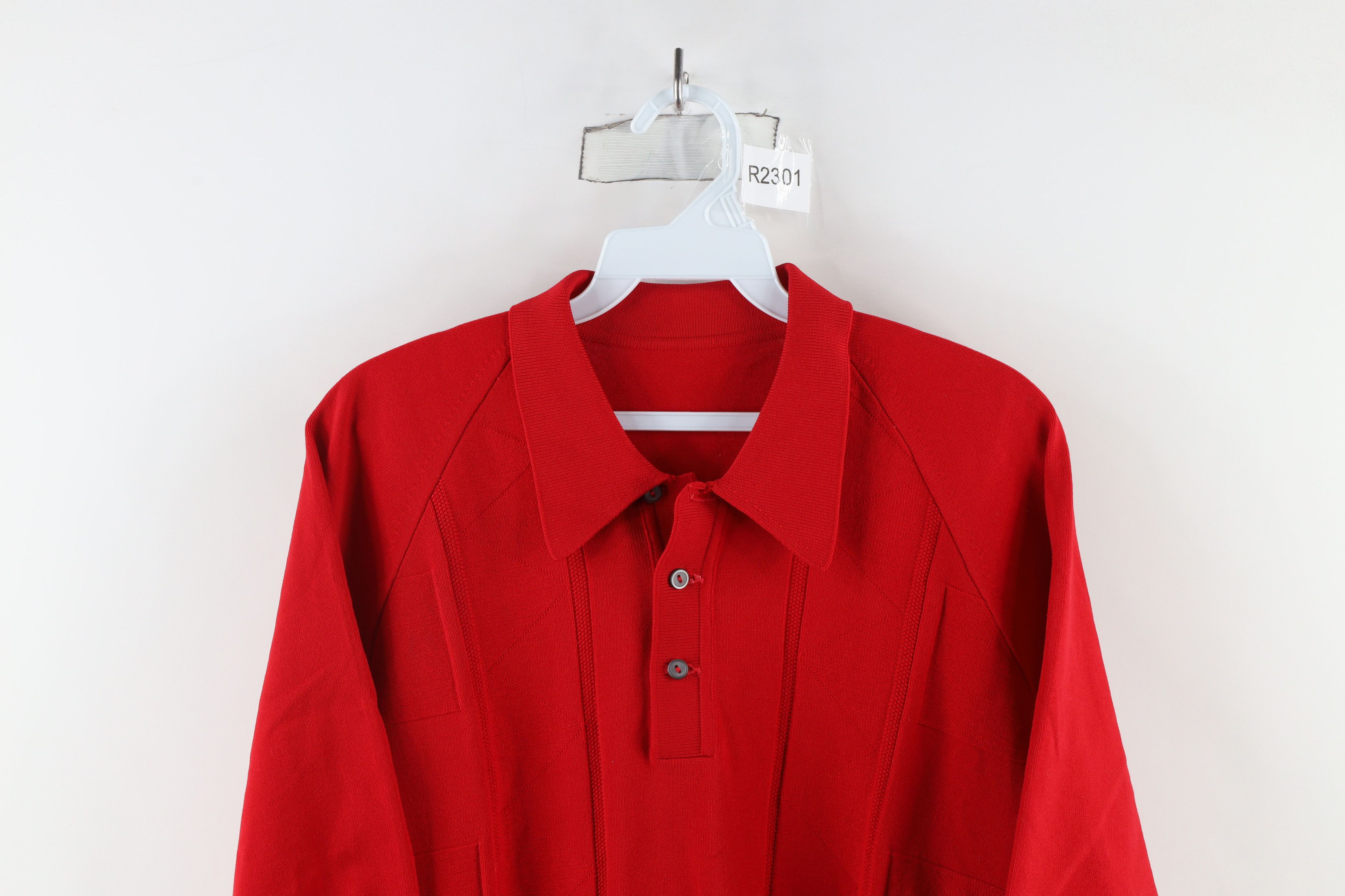 Vintage Vintage 60s 70s Rockabilly Geometric Pullover Polo Shirt USA Size US XL / EU 56 / 4 - 2 Thumbnail