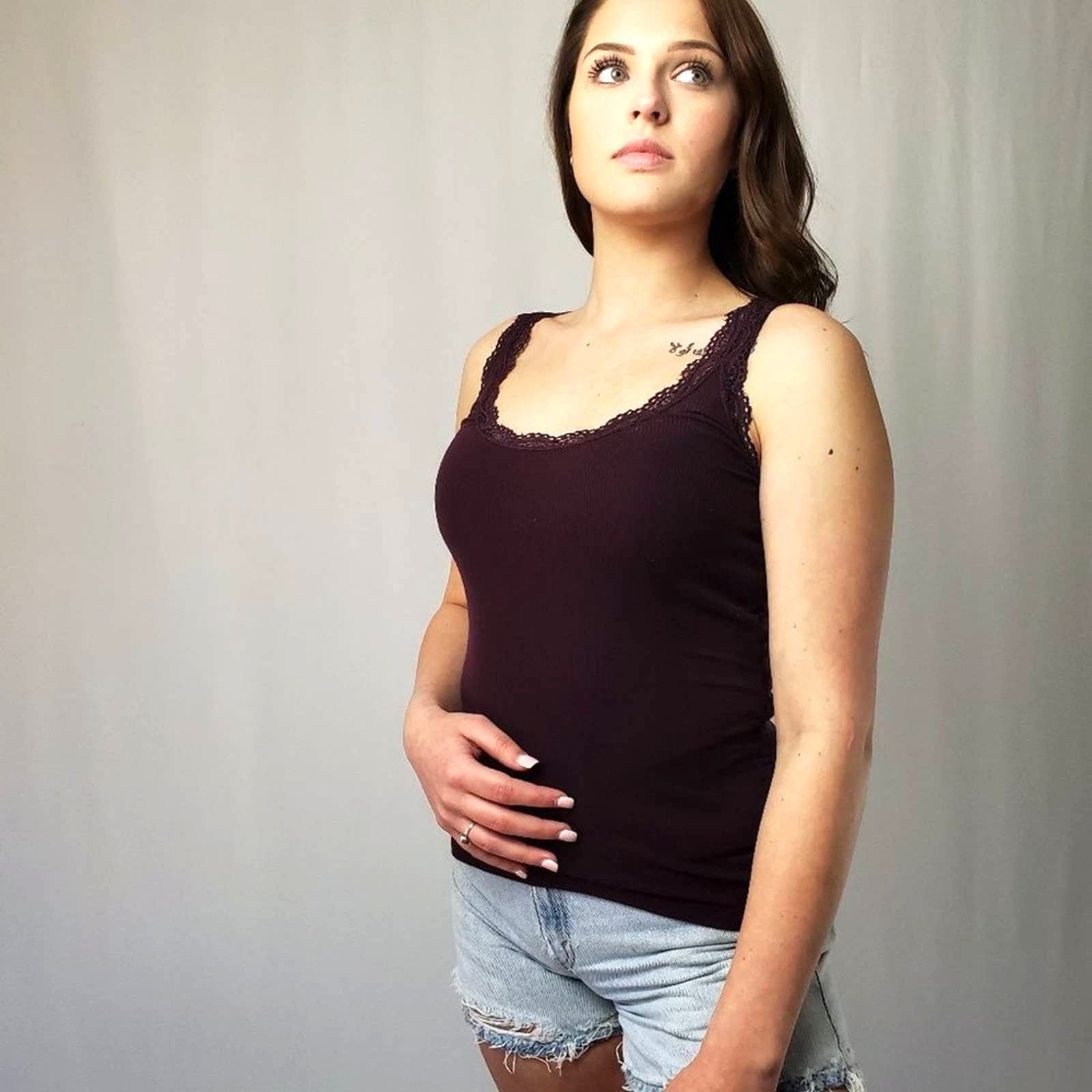 Loft Loft Maroon Ribbed Tank Top - XS Size XS / US 0-2 / IT 36-38 - 7 Thumbnail