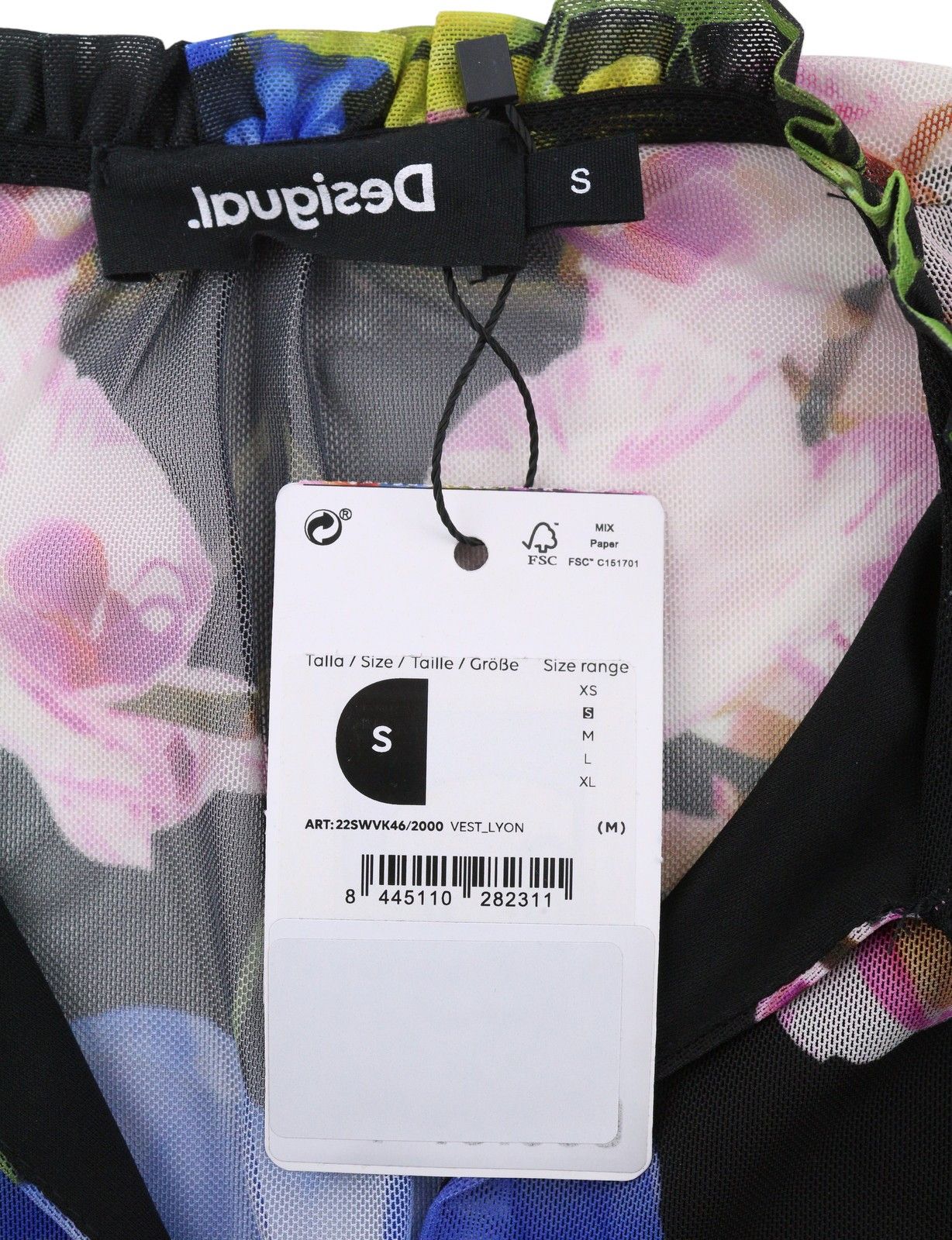 Desigual LEYON S Floral Print Layered Mini Dress 89021 Size S / US 4 / IT 40 - 9 Thumbnail