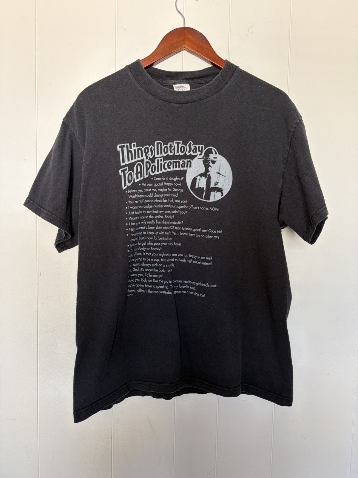 Delta Vintage “Things not to say to a policeman” t-shirt Size US L / EU 52-54 / 3 - 1 Thumbnail