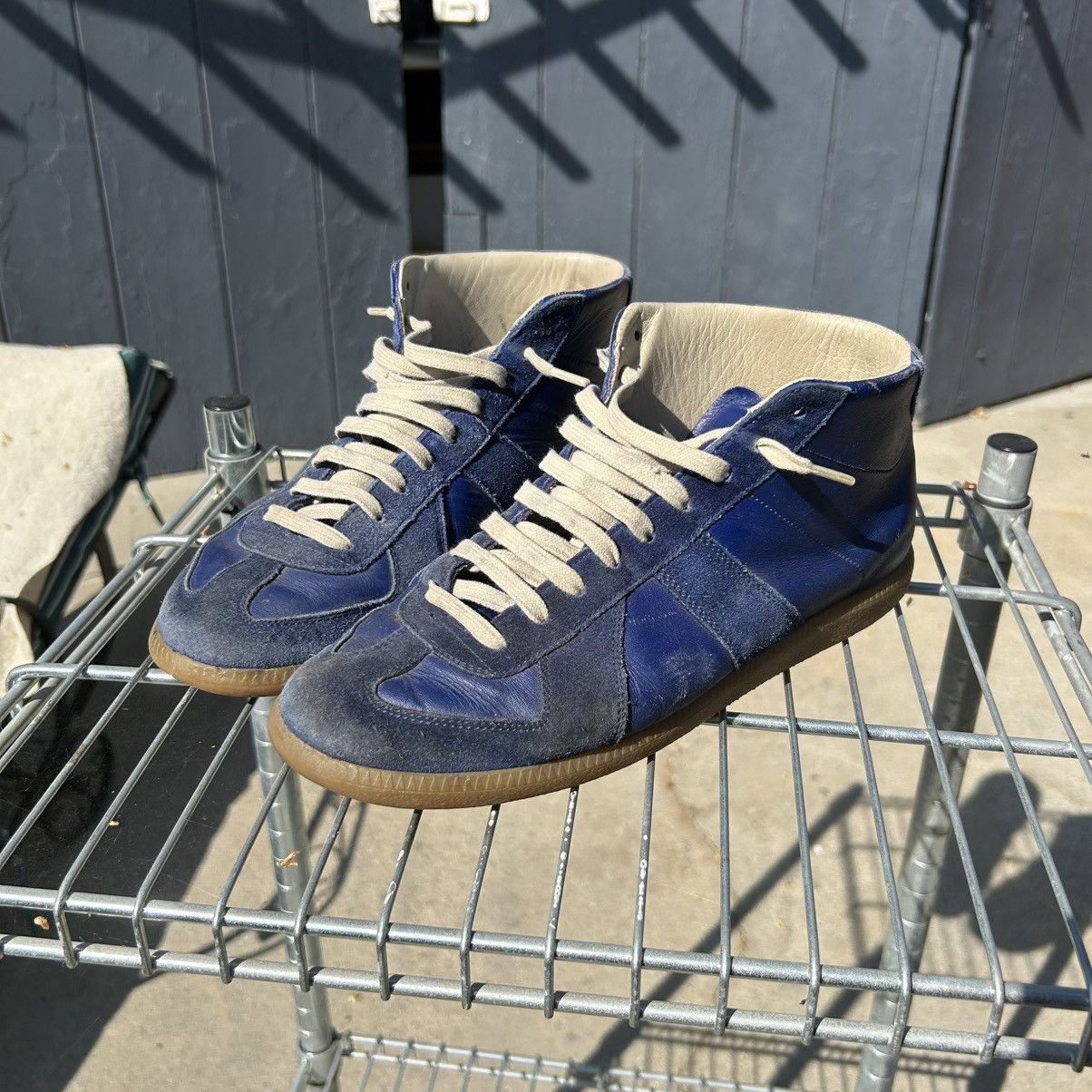 Maison Margiela Maison Margiela Blue Mid-Top | Grailed