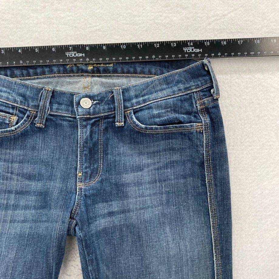 7 For All Mankind 7 For All Mankind Women's 28 Dark Wash Blue Stretch Denim Skinny Jeans Low Rise Size 28" / US 6 / IT 42 - 7 Thumbnail