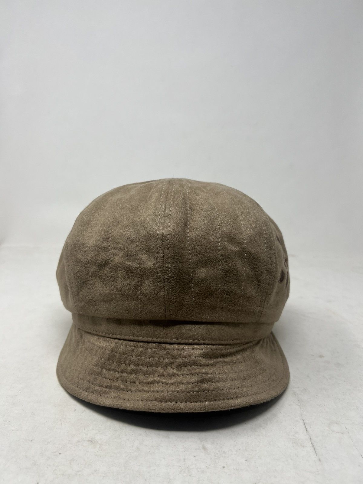 Japanese Brand Beige Suade Okdeals Newsboy Cap Hat Size ONE SIZE - 2 Thumbnail