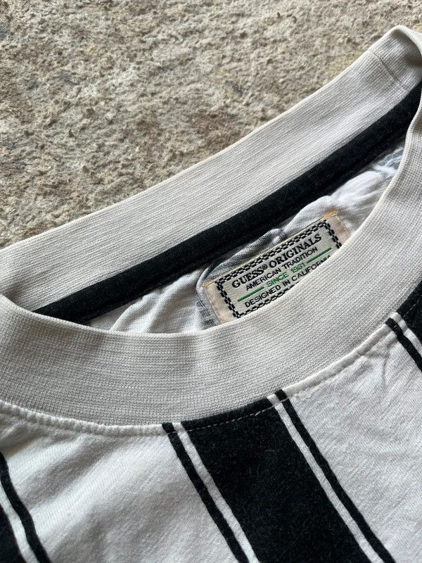 Guess Guess Sz XL Stripped Retro T-Shirt Heavy Cotton Rare Size US XL / EU 56 / 4 - 4 Thumbnail