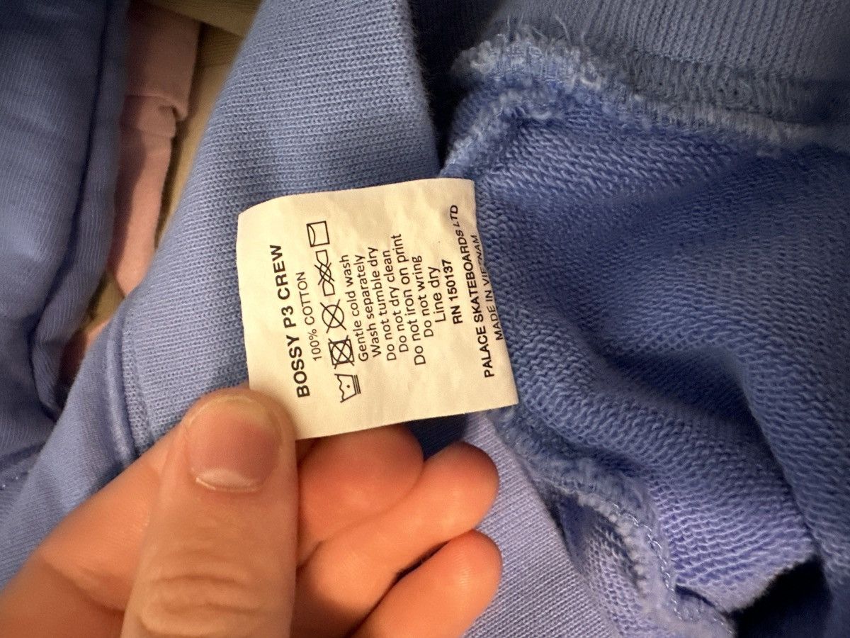 Palace Palace Bossy P3 Crewneck Raised Lettering | Blue | Medium 
