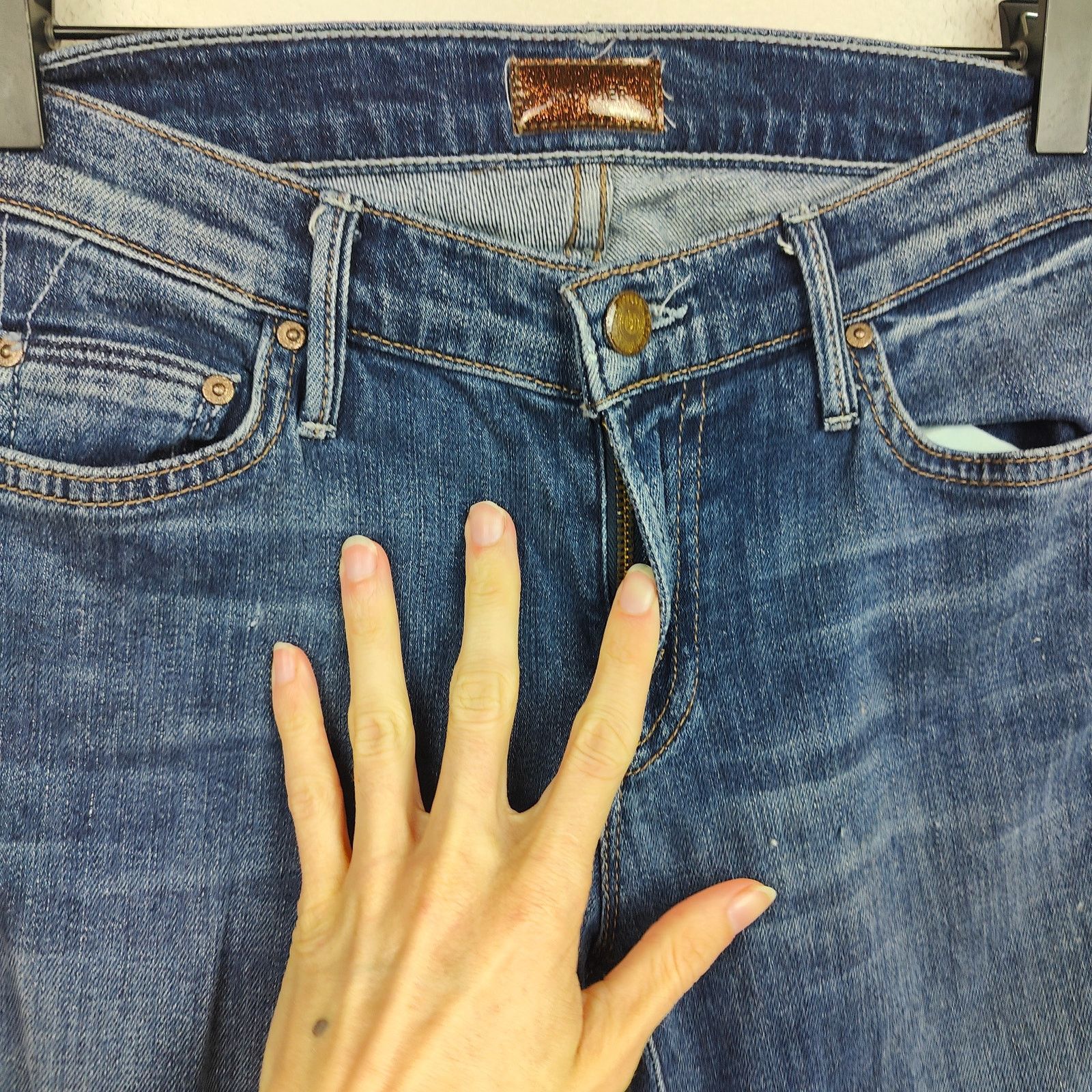 MOTHER Mother The Outside Jeans Womens 25 Deja Vu Dark Wash Size 25" / US 0 / IT 36 - 2 Thumbnail