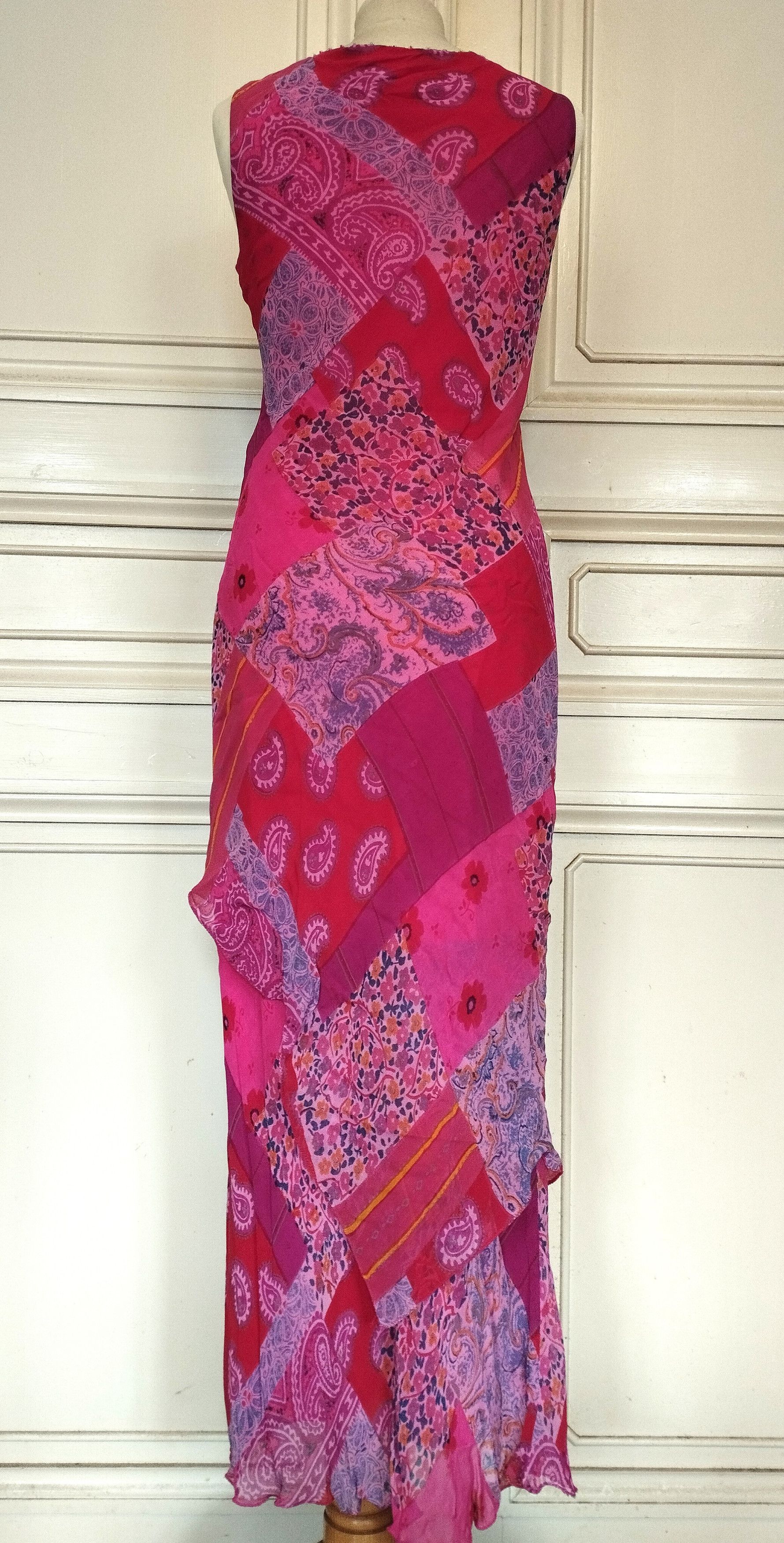 Designer Rene Derhy Robe Cocktail Double Voile Asymétrique T M Size M / US 6-8 / IT 42-44 - 2 Thumbnail