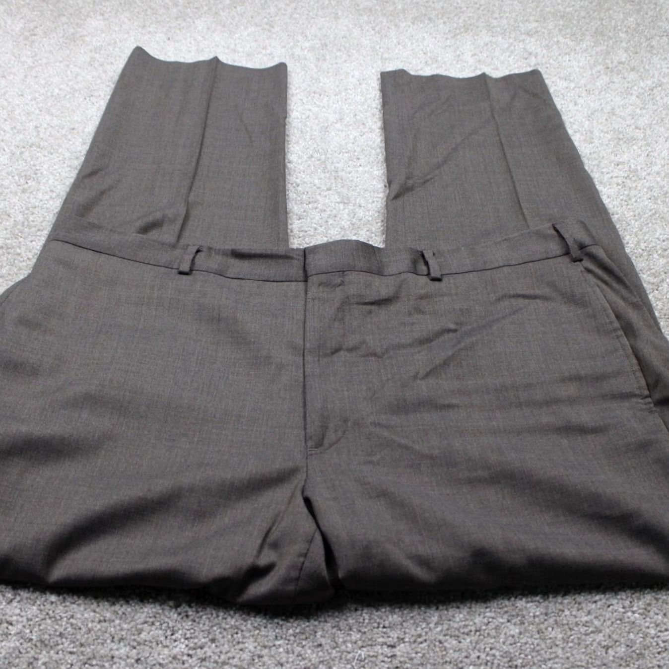 Brooks Brothers Brooks Brothers Pants Men 42x30 Gray Dress Pants Regular Straight Front/Back Elastic Stretch Pockets 1818 Merino Wool Cotton Size US 42 / EU 58 - 2 Thumbnail
