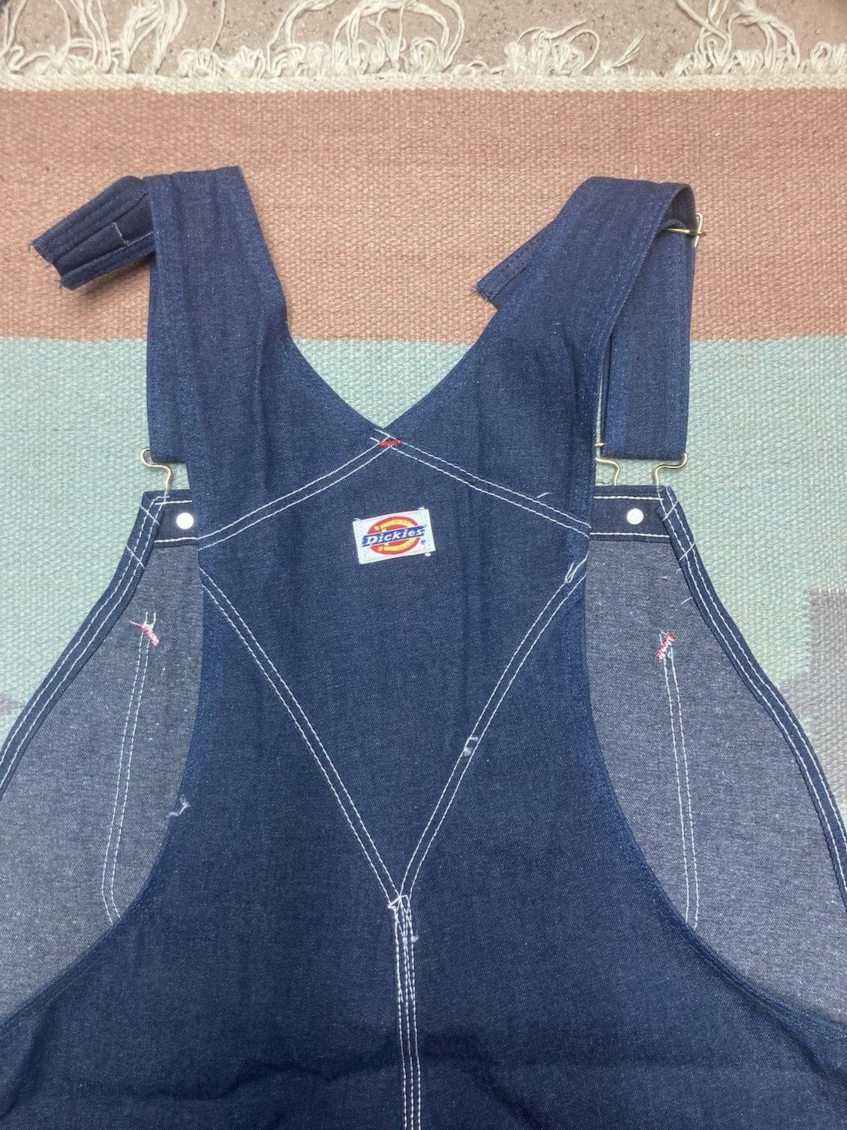 Vintage 80s dickies denim overalls NOS raw denim farm made USA 38x34 Size US 38 / EU 54 - 8 Thumbnail