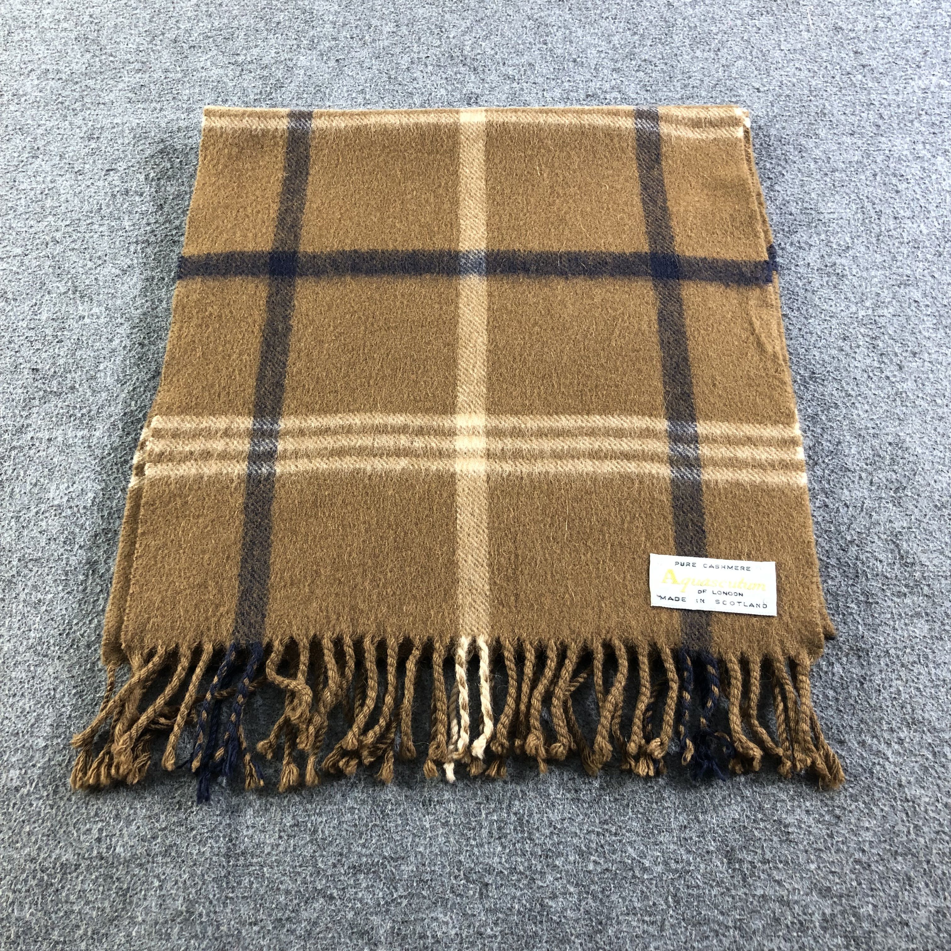 Aquascutum Aquascutum Cashmere Scarf Muffler V1875 Size ONE SIZE - 2 Thumbnail