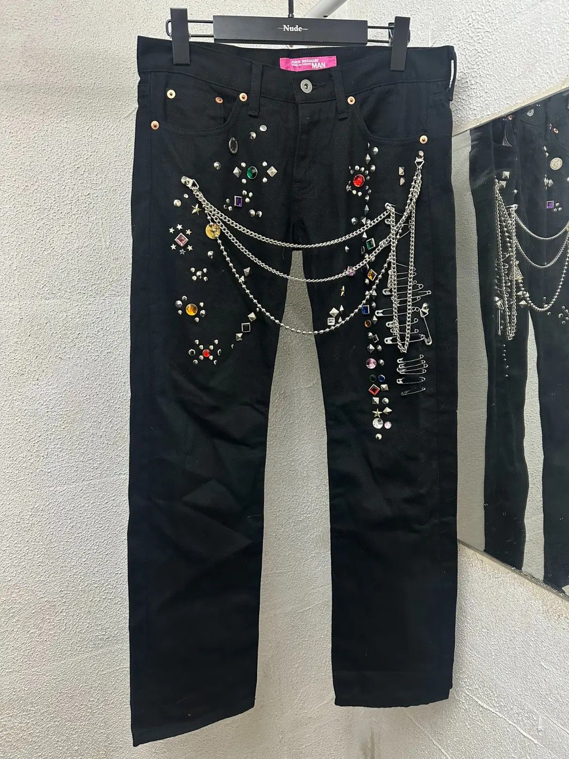 Comme des Garcons × Junya Watanabe Sz M Junya Watanabe Man 02SS Jewelry Denim Size US 32 / EU 48 - 2 Thumbnail