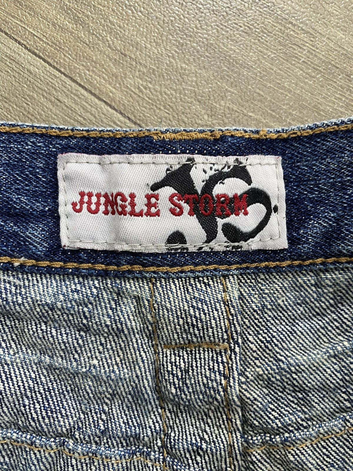 If Six Was Nine 2000s Jungle Storm Distressed Lgb Style Bootcut Flared Jeans Size US 30 / EU 46 - 11 Thumbnail